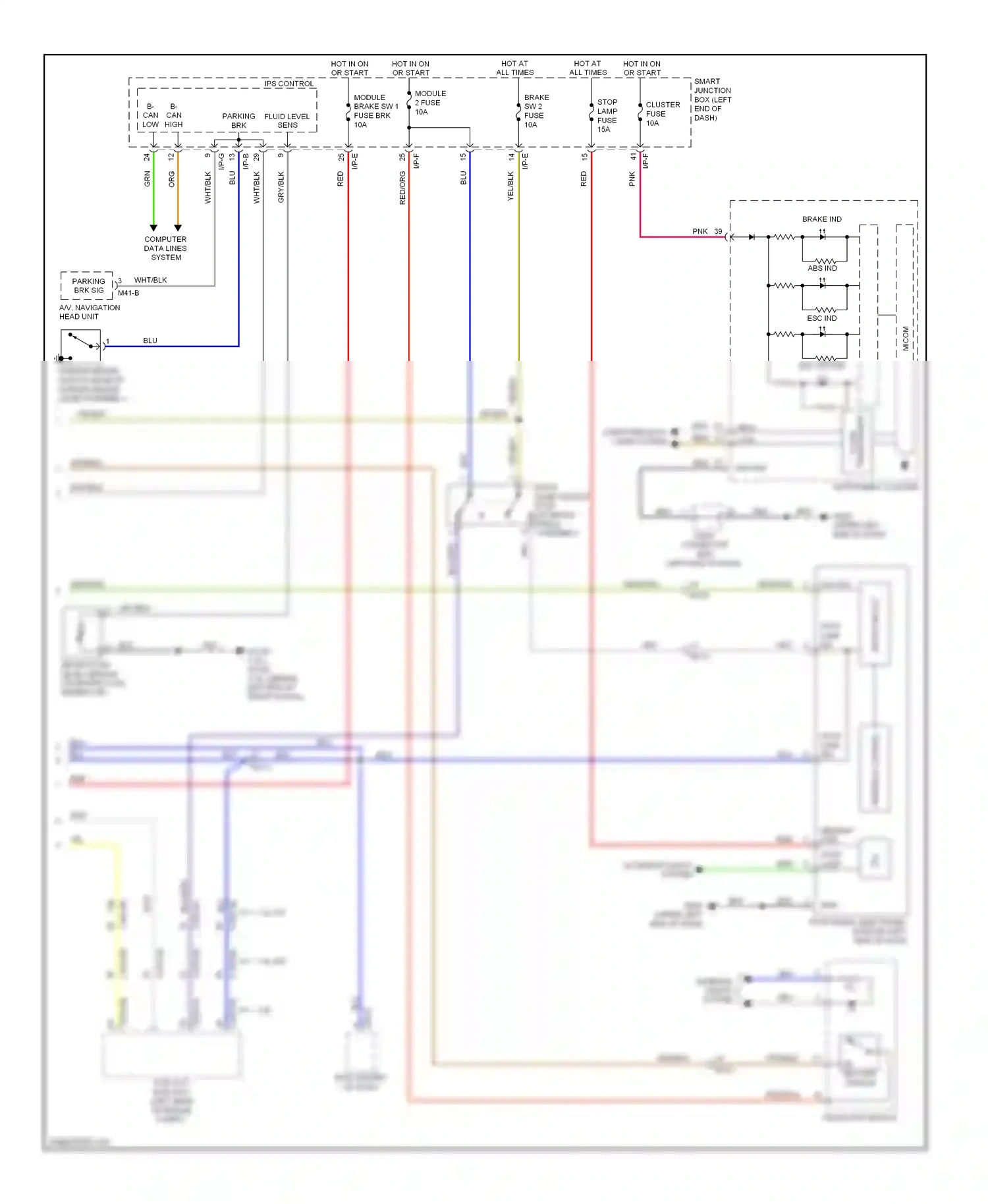 Wiring diagram esc off switch for Kia Soul II (2013-2016) (1 of 1)