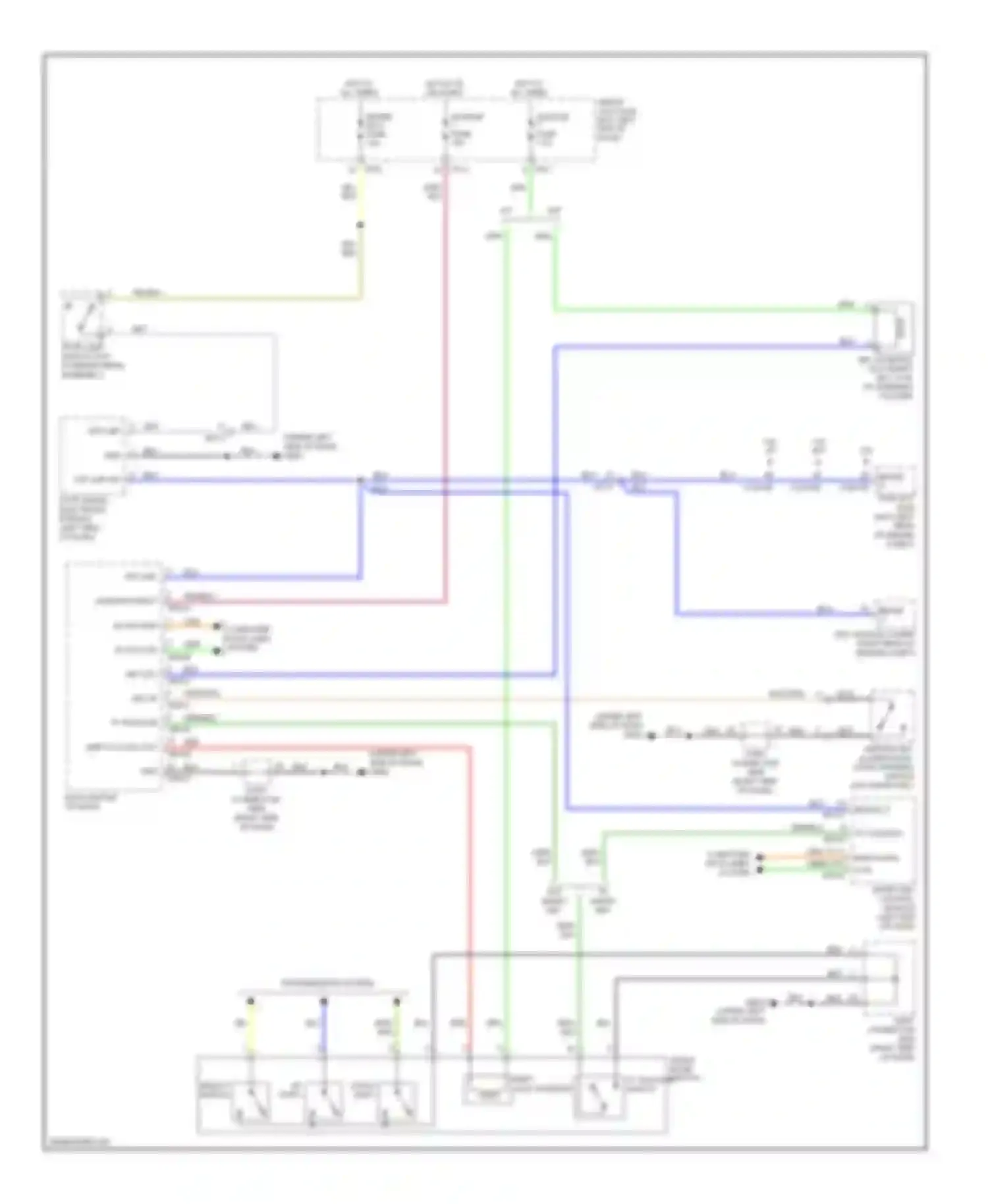 Wiring diagram ignition key illumination, door warning switch for Kia Soul II (2013-2016) (3 of 3)