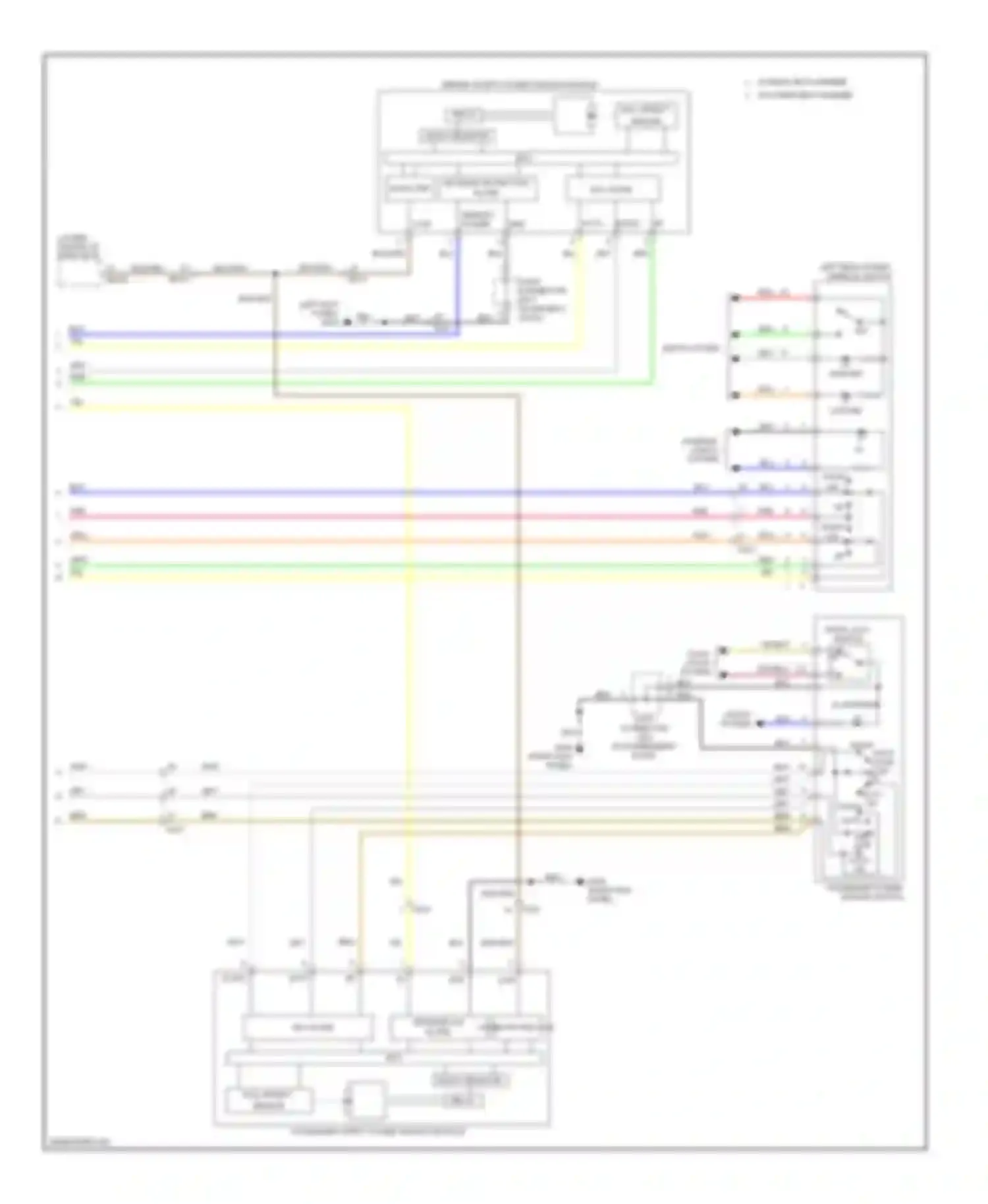 Wiring diagram left rear power window switch for Kia Soul II (2013-2016) (4 of 6)