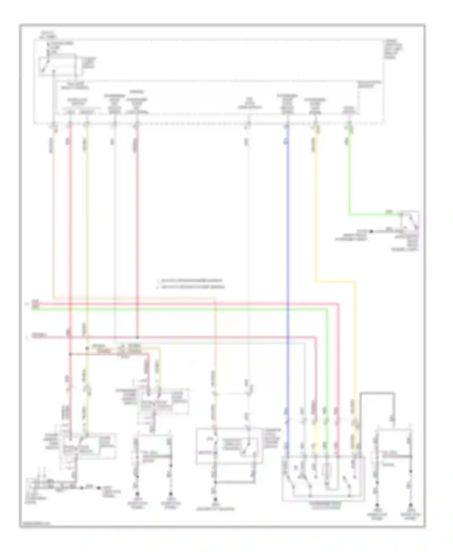 Wiring diagram passenger power window switch for Kia Soul II (2013-2016) (1 of 6)