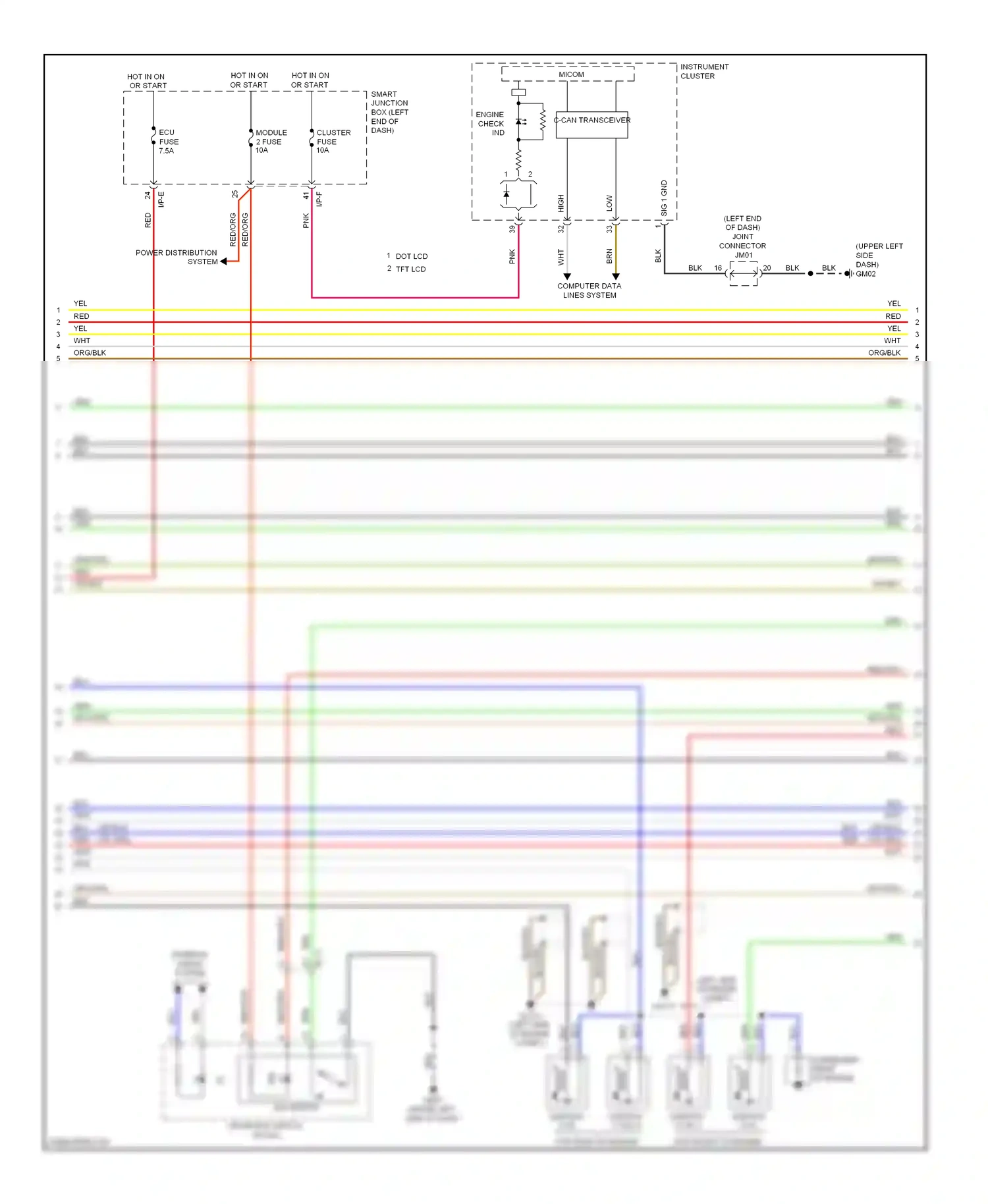 Wiring diagram red for Kia Soul II (2013-2016) (49 of 111)