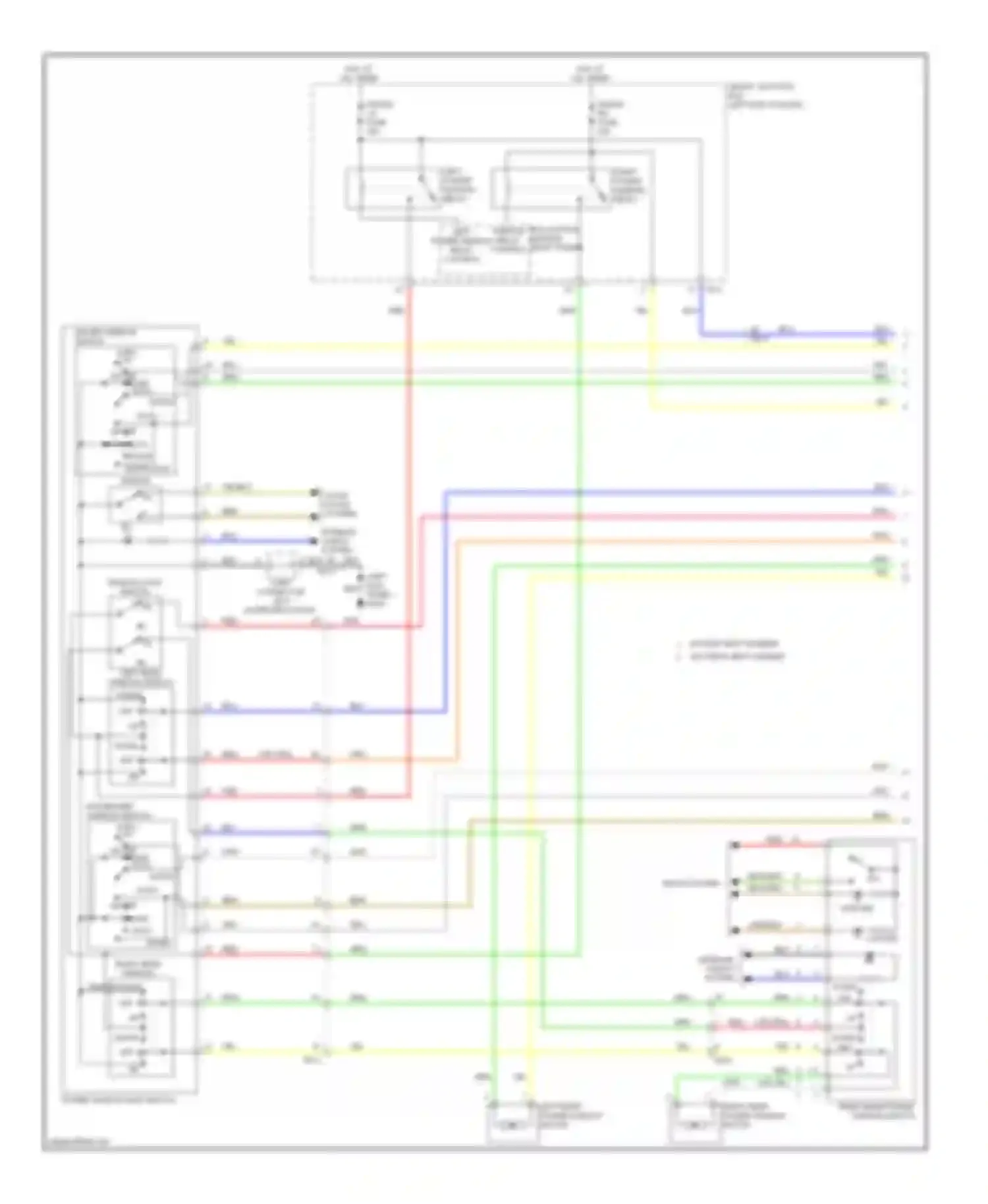 Wiring diagram right rear window switch down for Kia Soul II (2013-2016) (1 of 2)