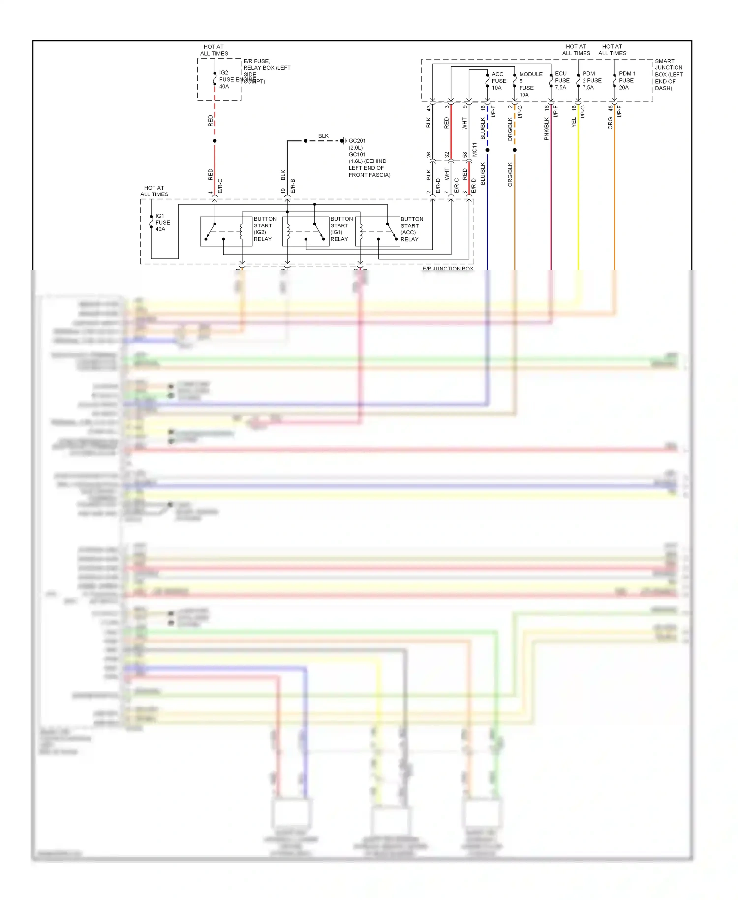 Kia Soul II (2013-2016) starting/charging system wiring diagram  (1 of 7)