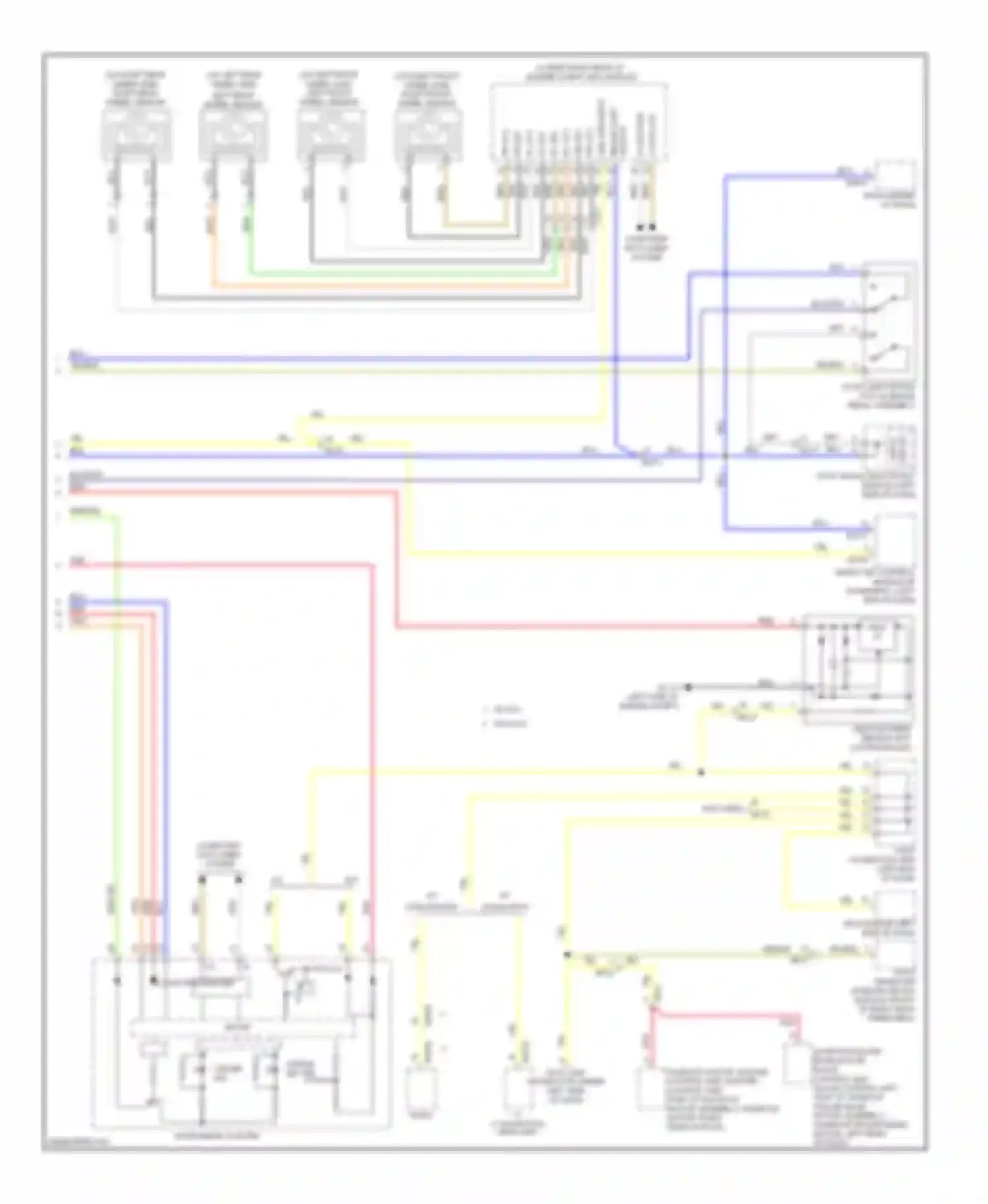 Wiring diagram sunroof motor, master control unit (master control unit: for Kia Soul II (2013-2016) (1 of 1)