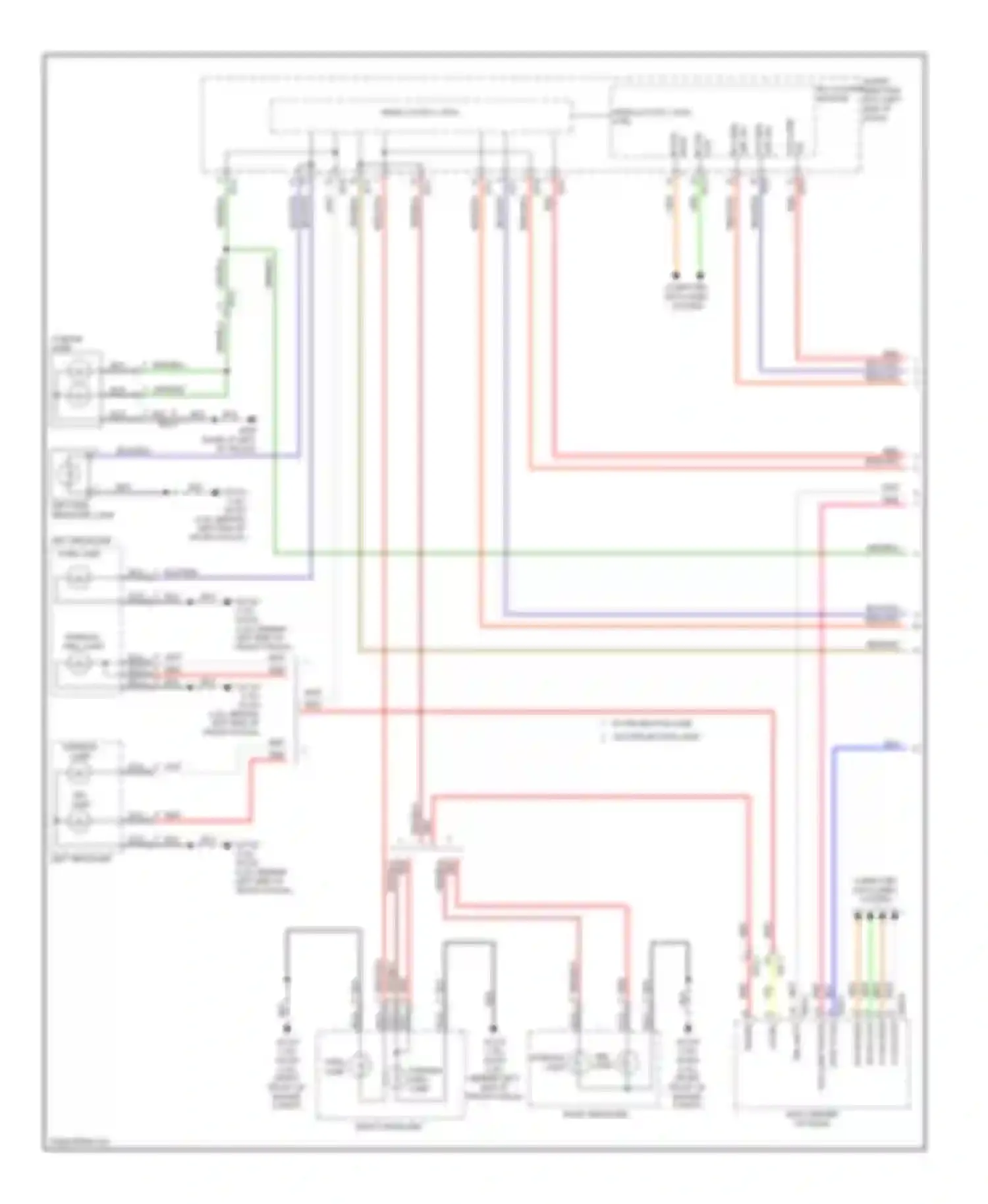 Wiring diagram w/ projection lamp w/o projection lamp for Kia Soul II (2013-2016) (1 of 2)