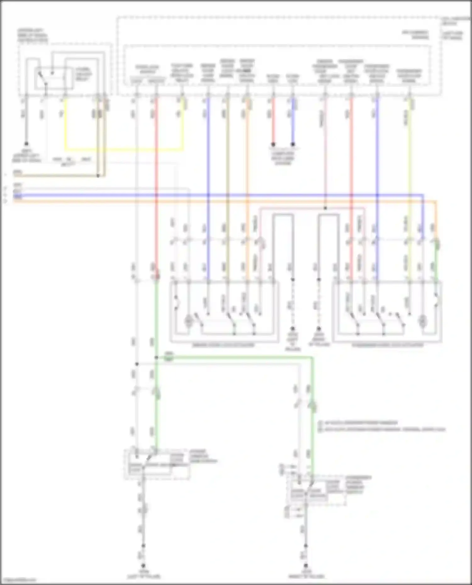 Soul Kia III facelift (2022-2024): Power door locks circuit (2 of 2)