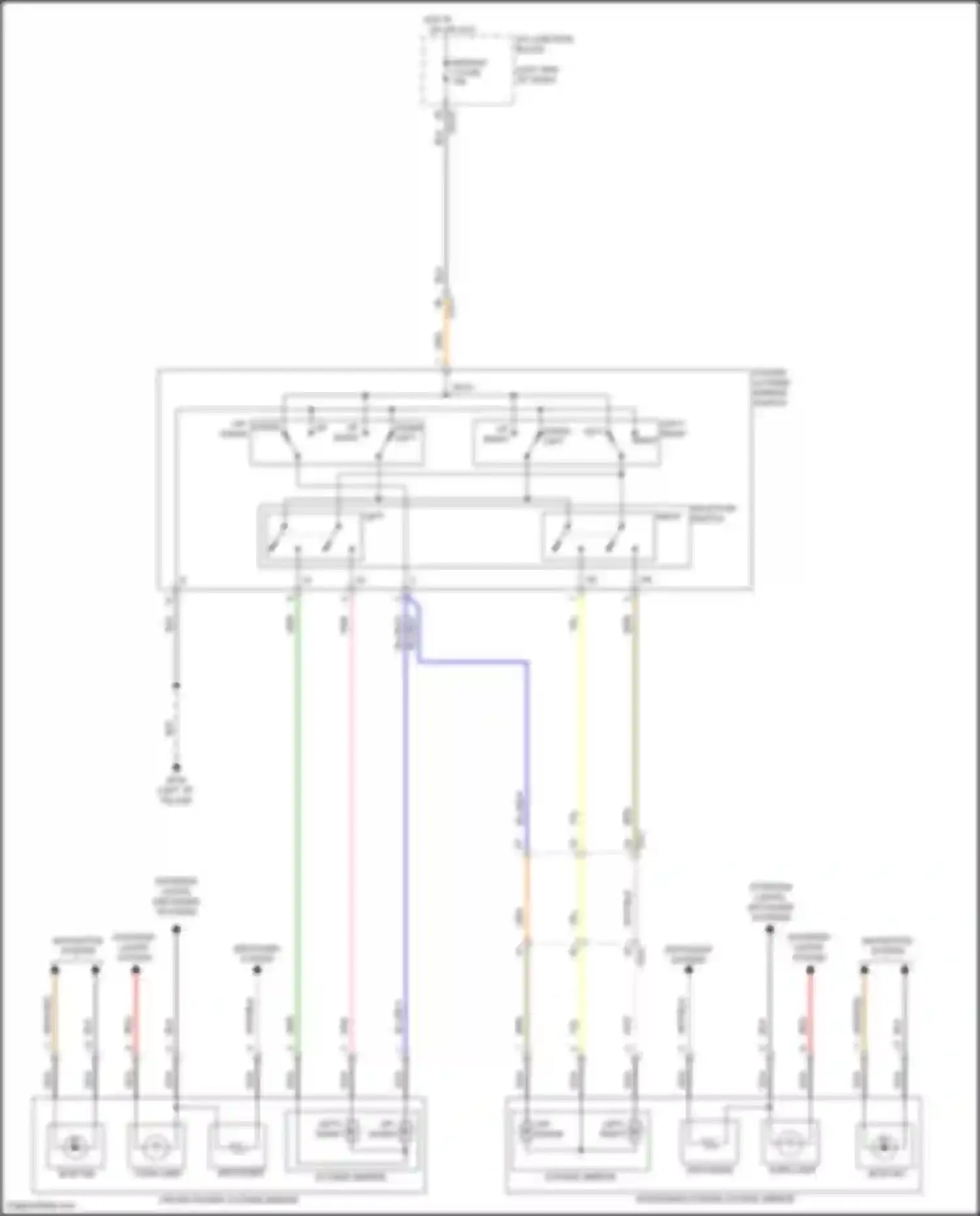 Soul Kia III facelift (2022-2024): Power mirrors circuit