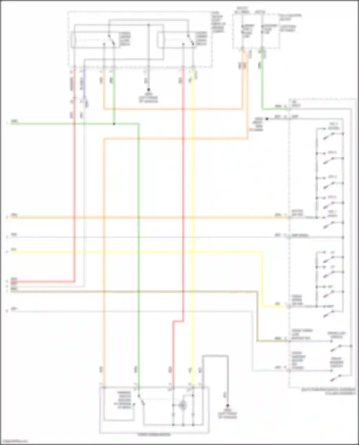 Soul Kia III facelift (2022-2024): Front wiper/washer circuit (2 of 2)