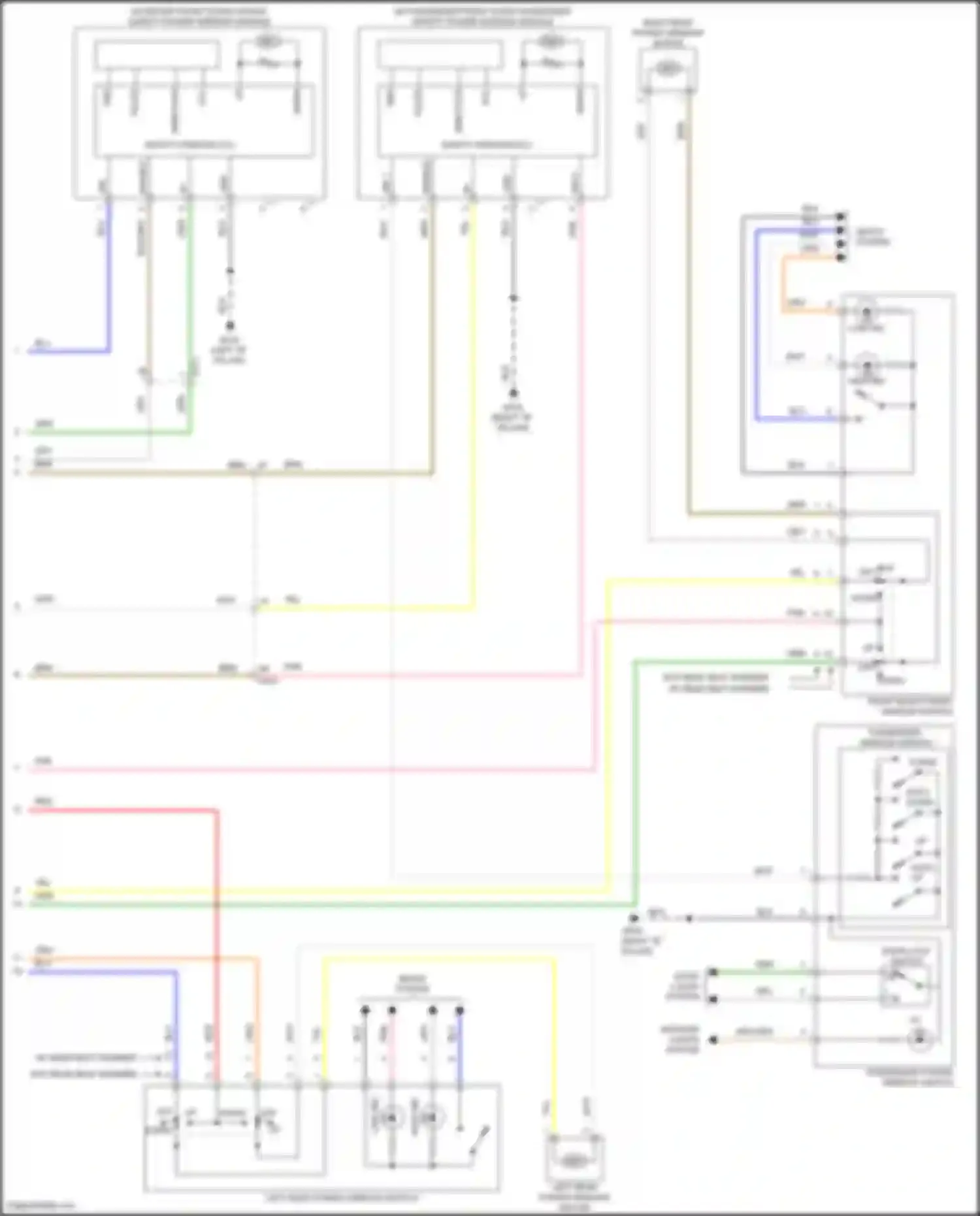 Wiring diagram door locks system for Kia Soul III facelift (2022-2024) (6 of 6)