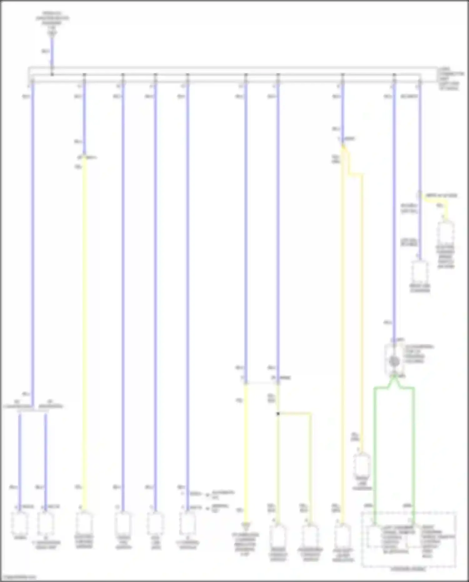 Wiring diagram driver console switch for Kia Soul III facelift (2022-2024) (5 of 7)