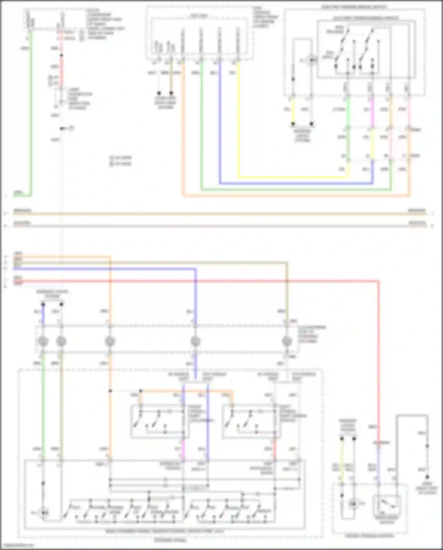 Wiring diagram driver console switch for Kia Soul III facelift (2022-2024) (3 of 7)