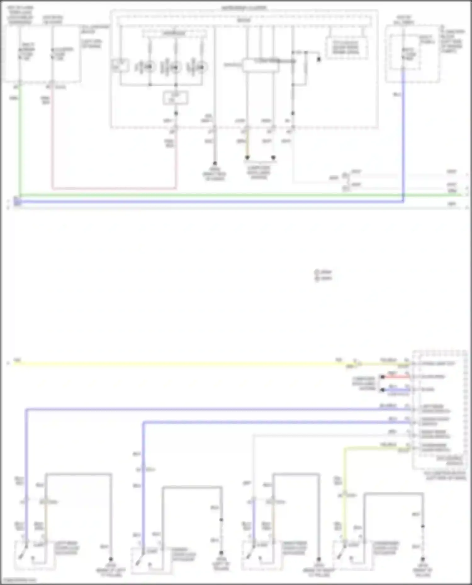 Wiring diagram left rear door lock actuator for Kia Soul III facelift (2022-2024) (2 of 6)