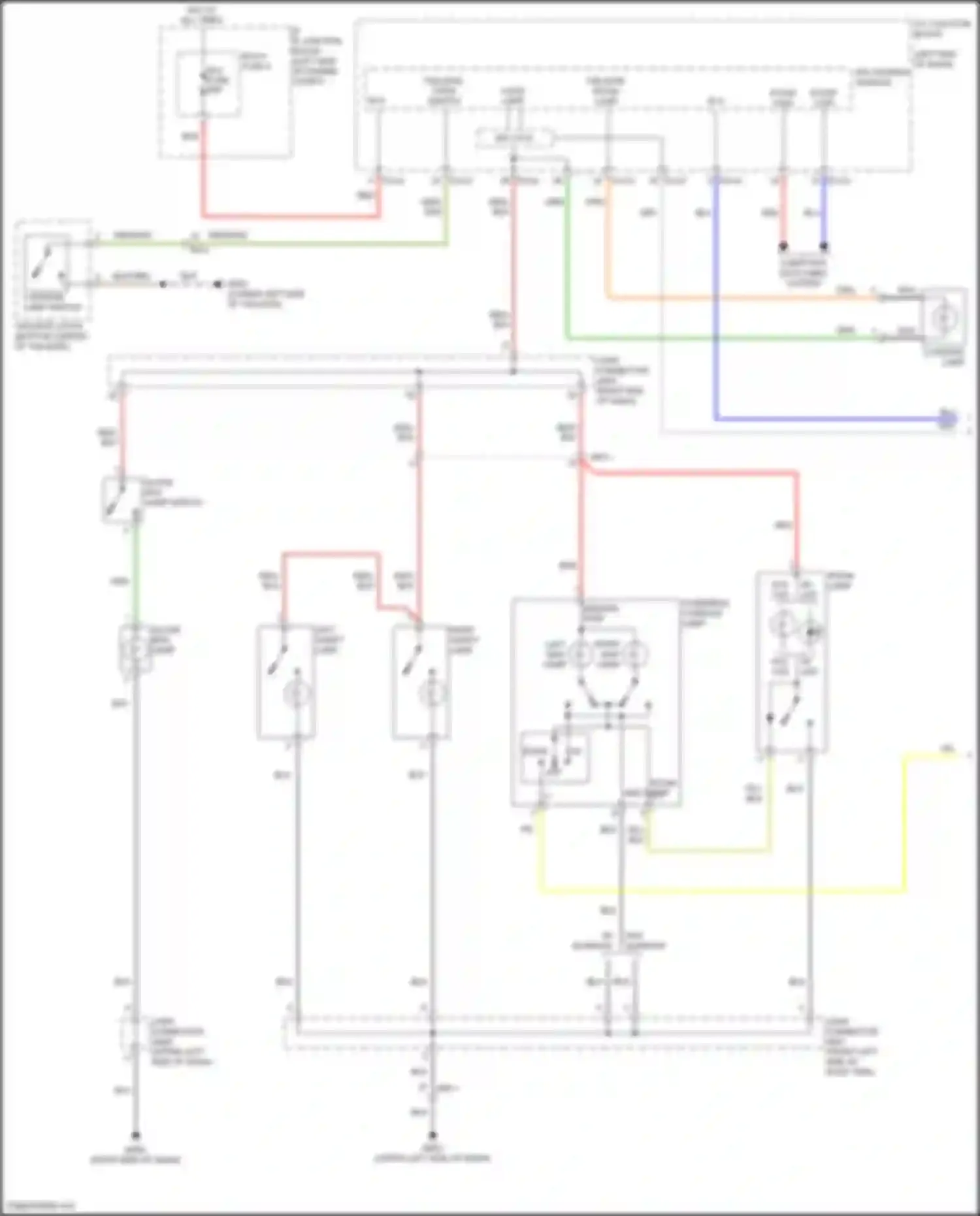 Wiring diagram left vanity lamp for Kia Soul III facelift (2022-2024) (1 of 3)