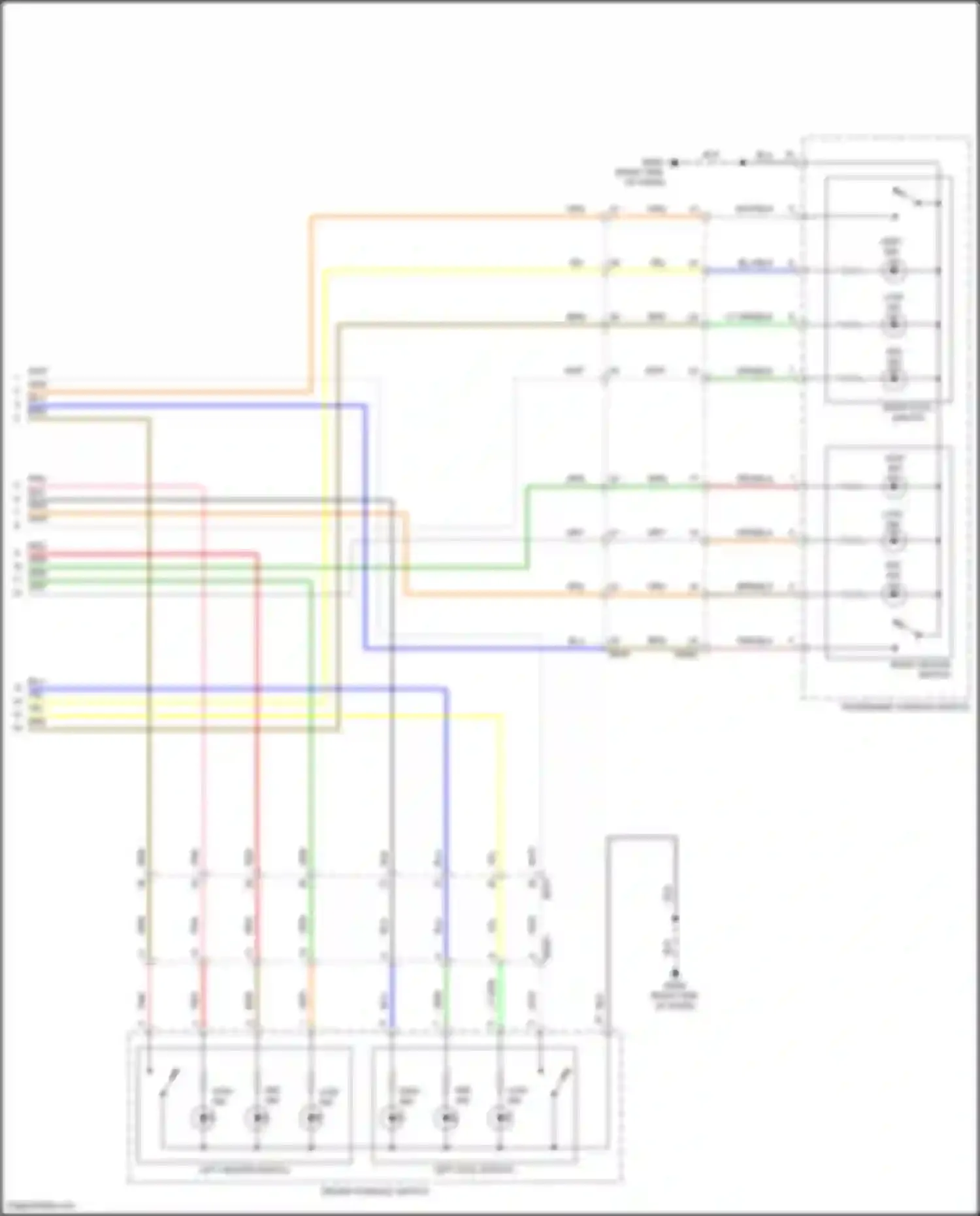 Wiring diagram passenger console switch for Kia Soul III facelift (2022-2024) (6 of 6)