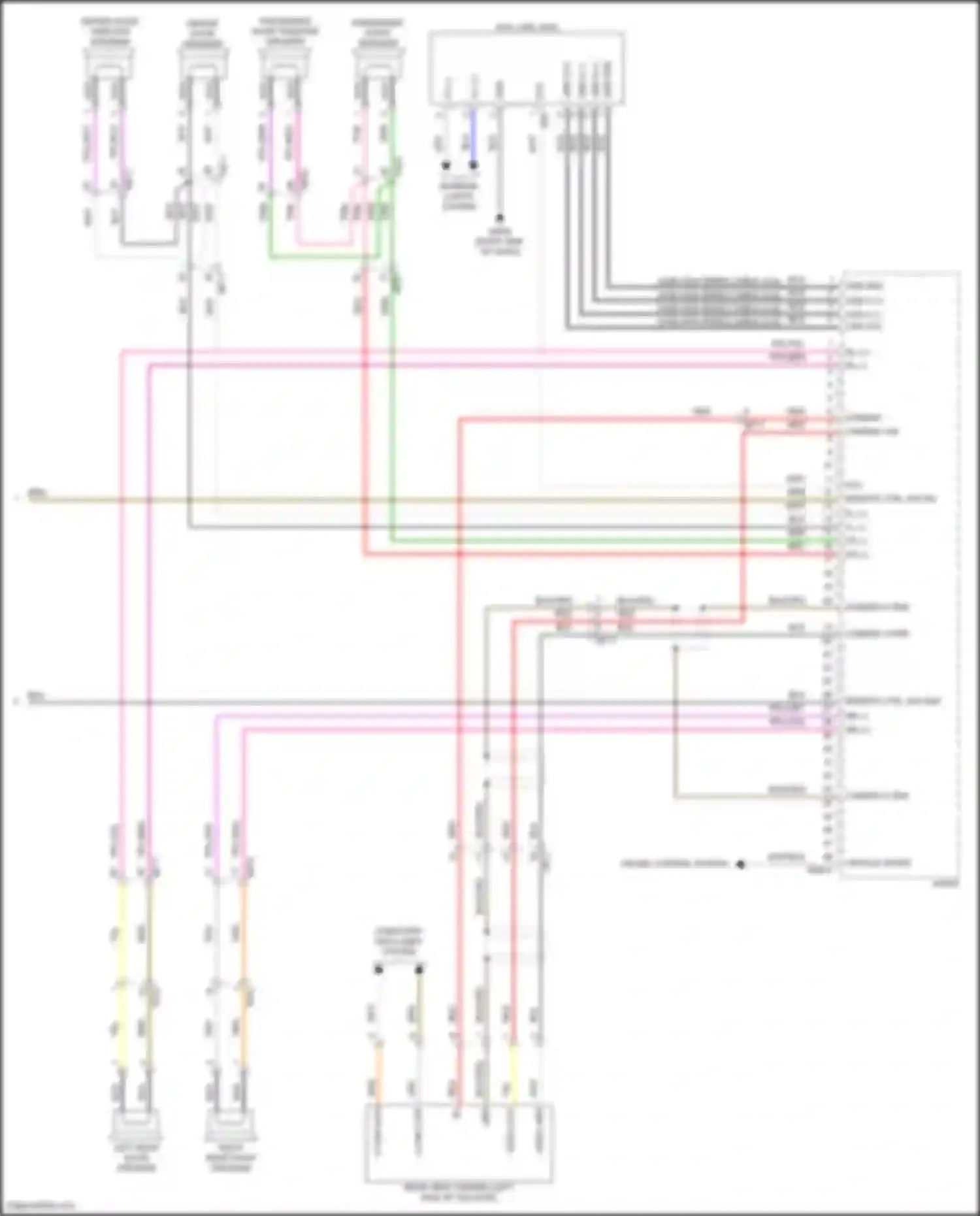Wiring diagram passenger door tweeter speaker for Kia Soul III facelift (2022-2024) (5 of 6)