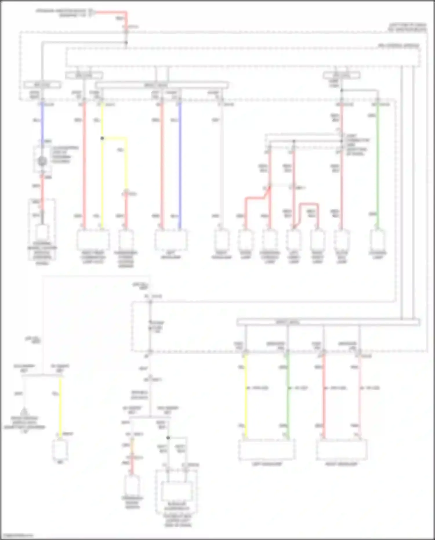 Wiring diagram passenger power outside mirror for Kia Soul III facelift (2022-2024) (5 of 6)