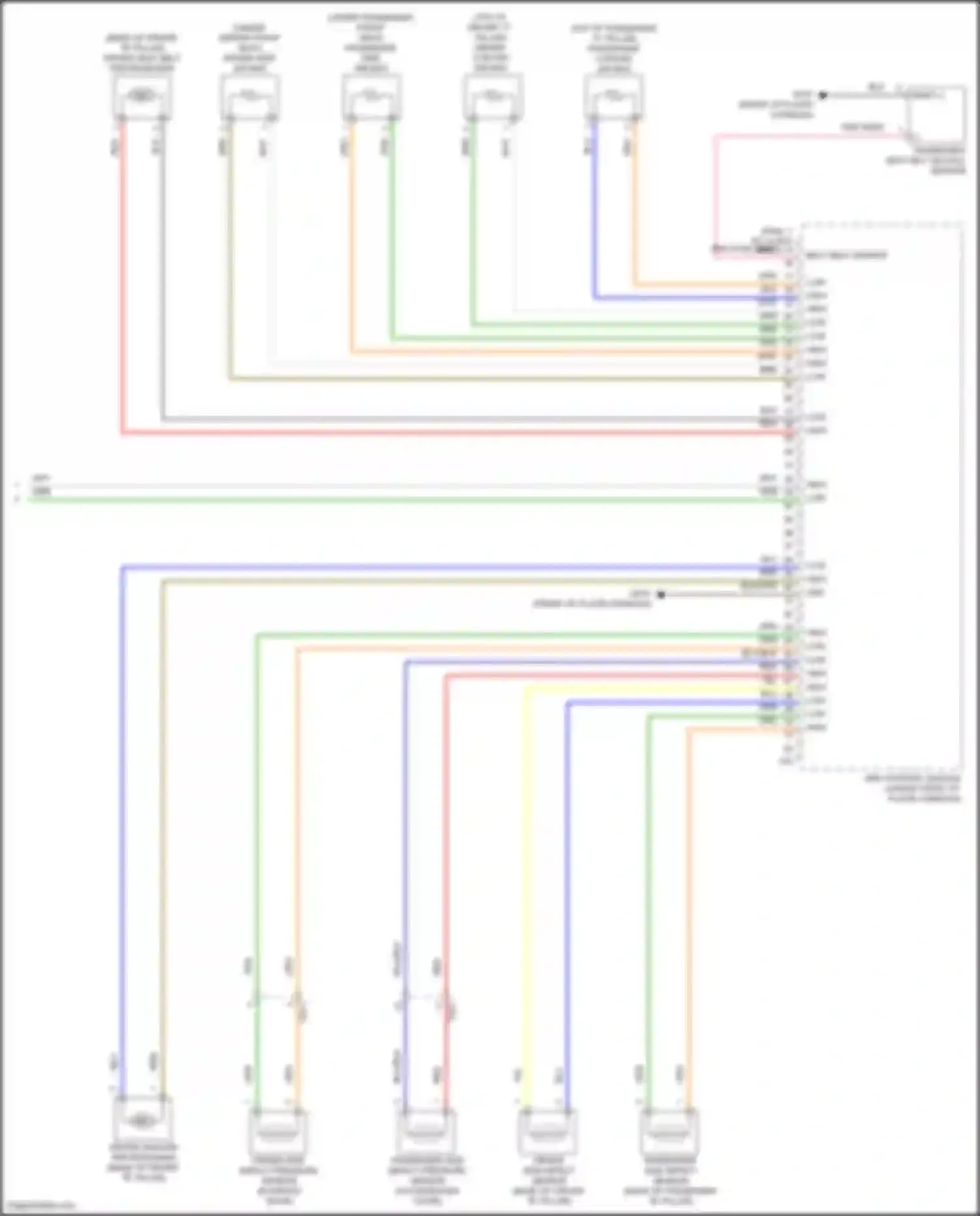 Wiring diagram pnk pass seat belt bkle sensor for Kia Soul III facelift (2022-2024) (1 of 1)