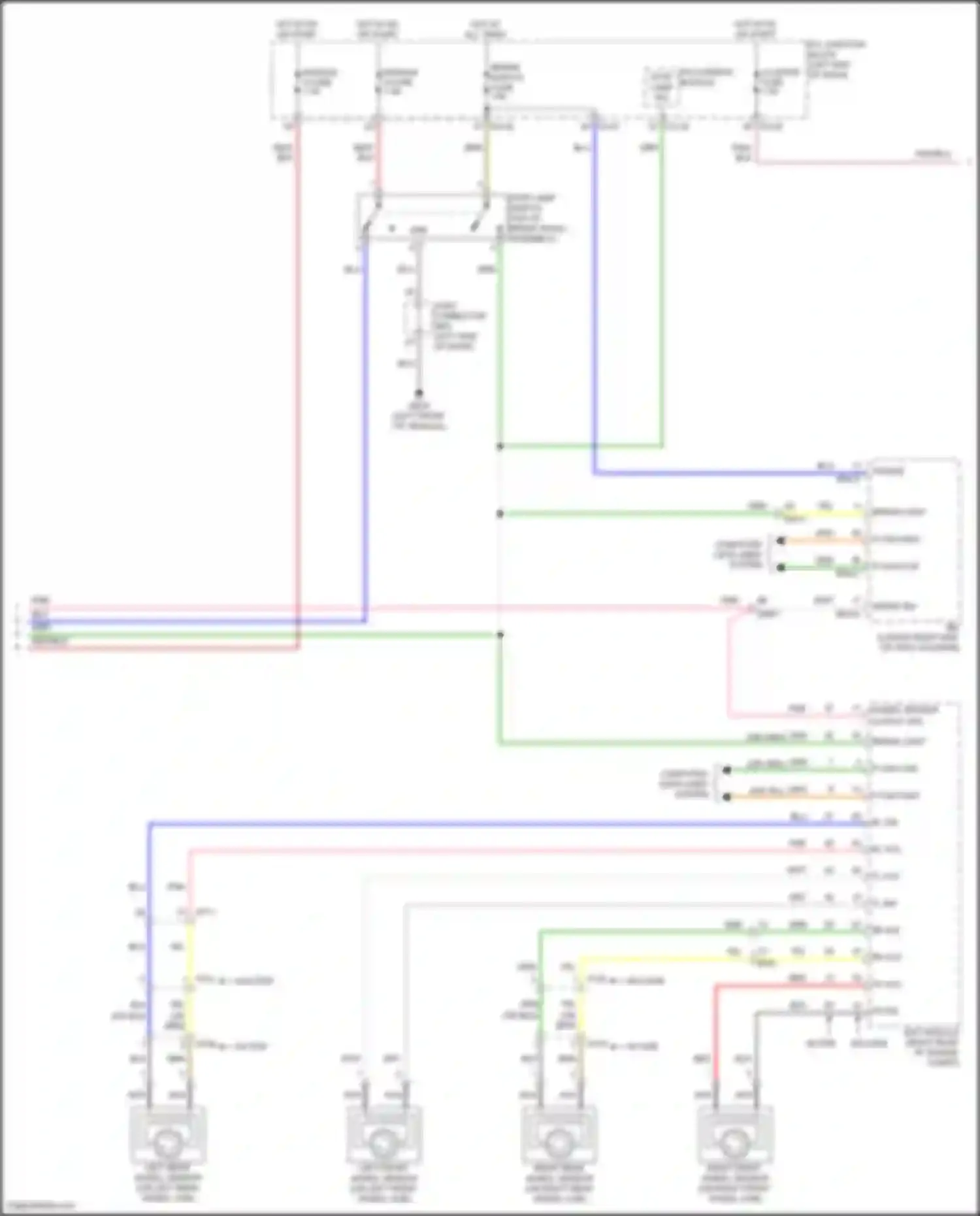 Wiring diagram right rear wheel sensor for Kia Soul III facelift (2022-2024) (3 of 3)