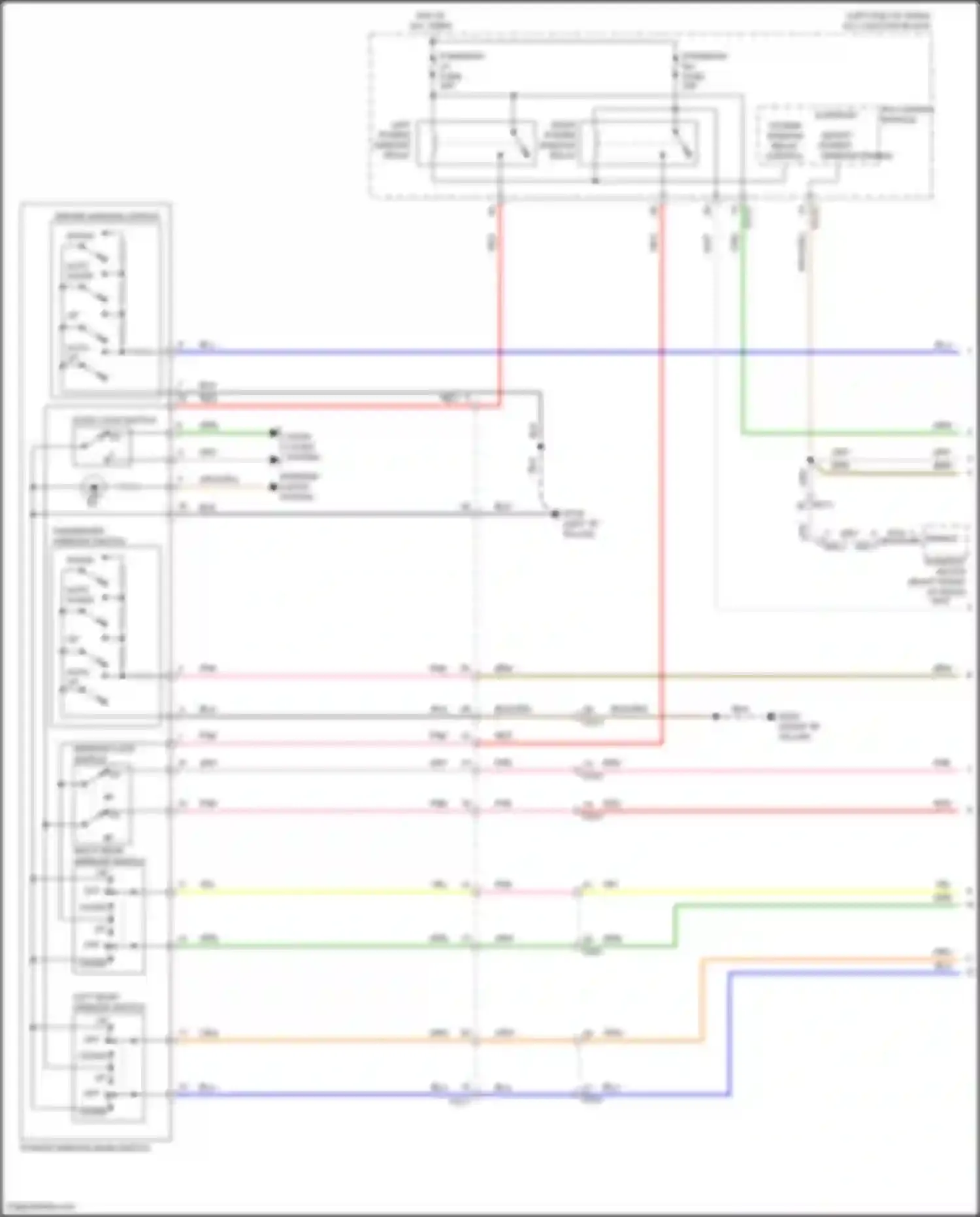 Wiring diagram sunroof/ safety power window enable for Kia Soul III facelift (2022-2024) (2 of 2)