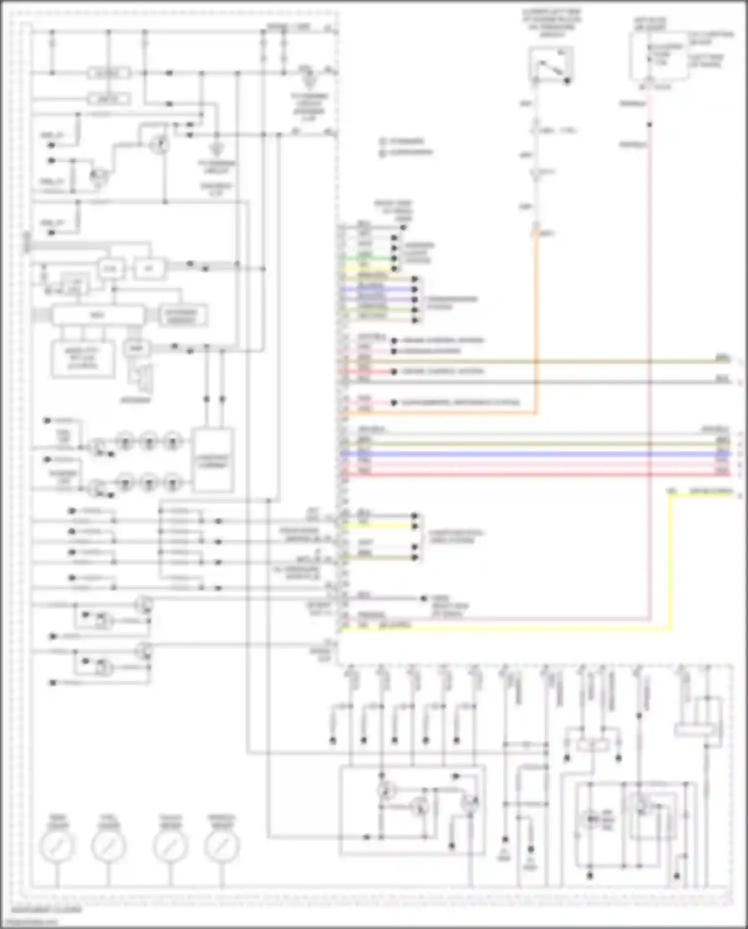 Soul Kia III (2019-2024): Instrument cluster circuit (1 of 4)