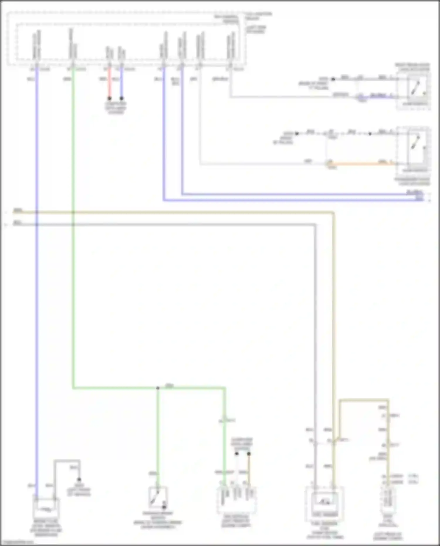 Wiring diagram door switch for Kia Soul III (2019-2024) (1 of 2)