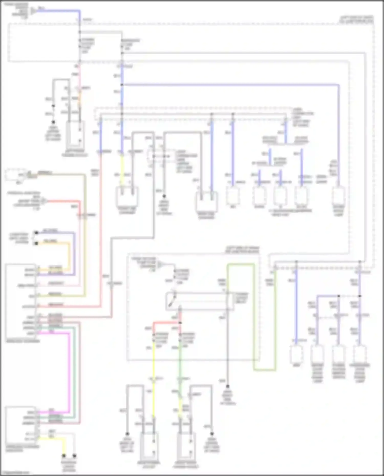 Wiring diagram left front power outlet for Kia Soul III (2019-2024) (2 of 2)