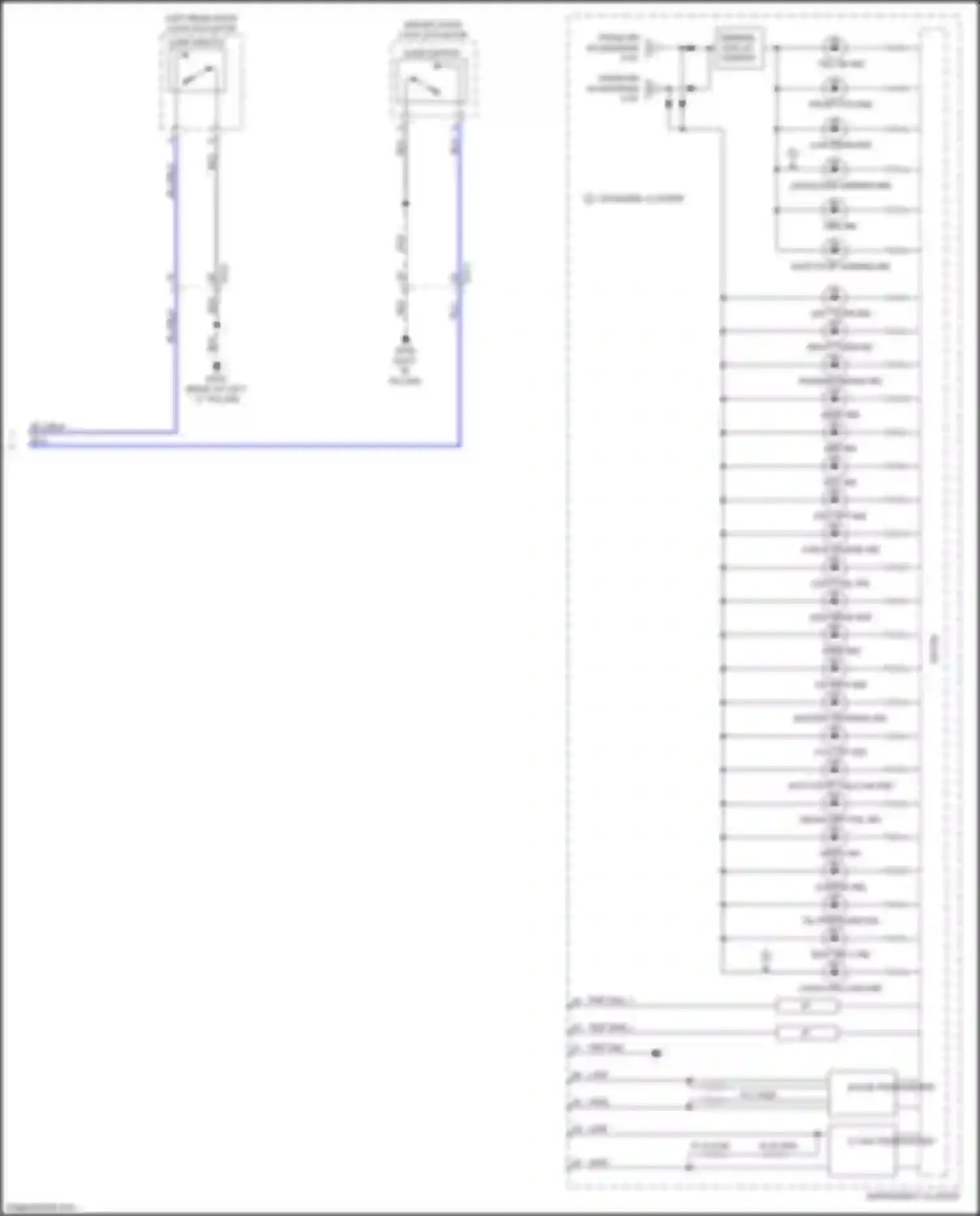 Wiring diagram left rear door lock actuator for Kia Soul III (2019-2024) (7 of 8)