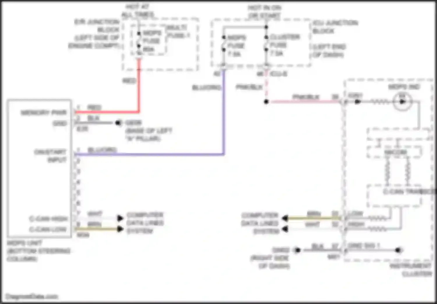 Wiring diagram mdps unit for Kia Soul III (2019-2024) (2 of 5)