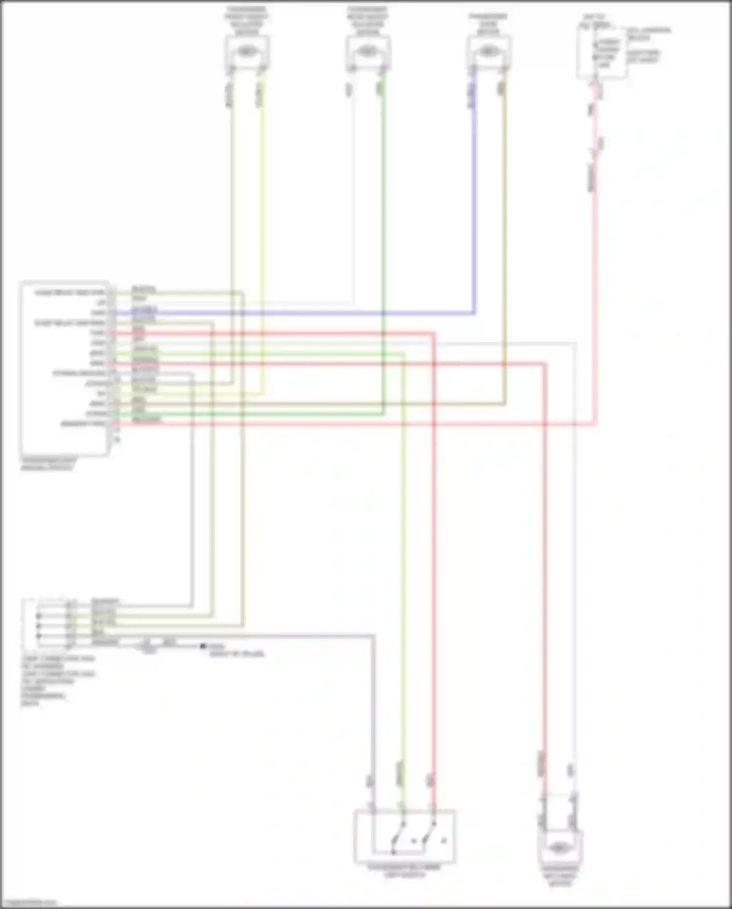 Wiring diagram passenger front height adjuster motor for Kia Soul III (2019-2024) (1 of 1)