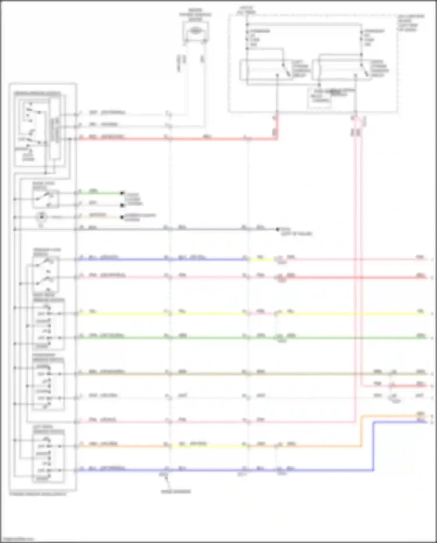 Wiring diagram power window main switch for Kia Soul III (2019-2024) (7 of 9)