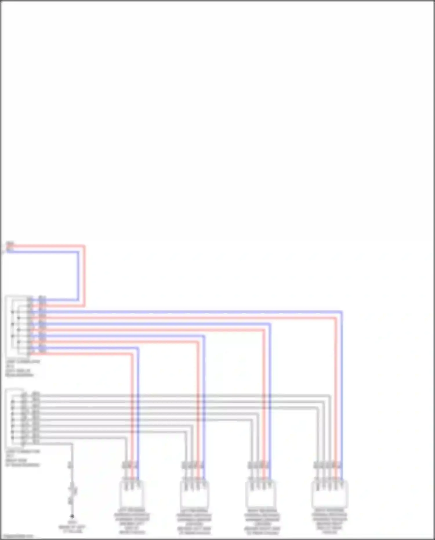 Wiring diagram right reverse parking distance warning sensor for Kia Soul III (2019-2024) (2 of 2)