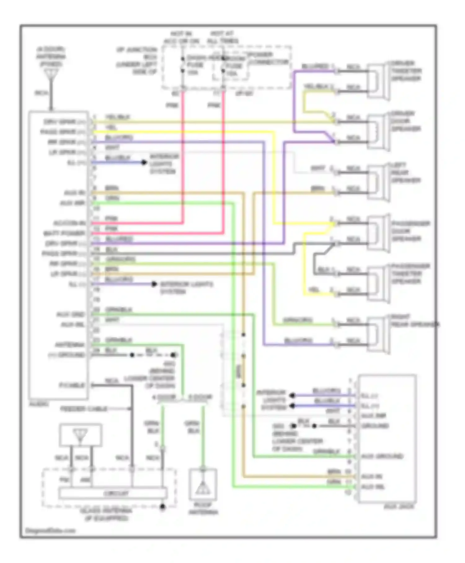 Wiring diagram blu/blk for Kia Spectra I facelift 2 (2004-2011) (19 of 22)