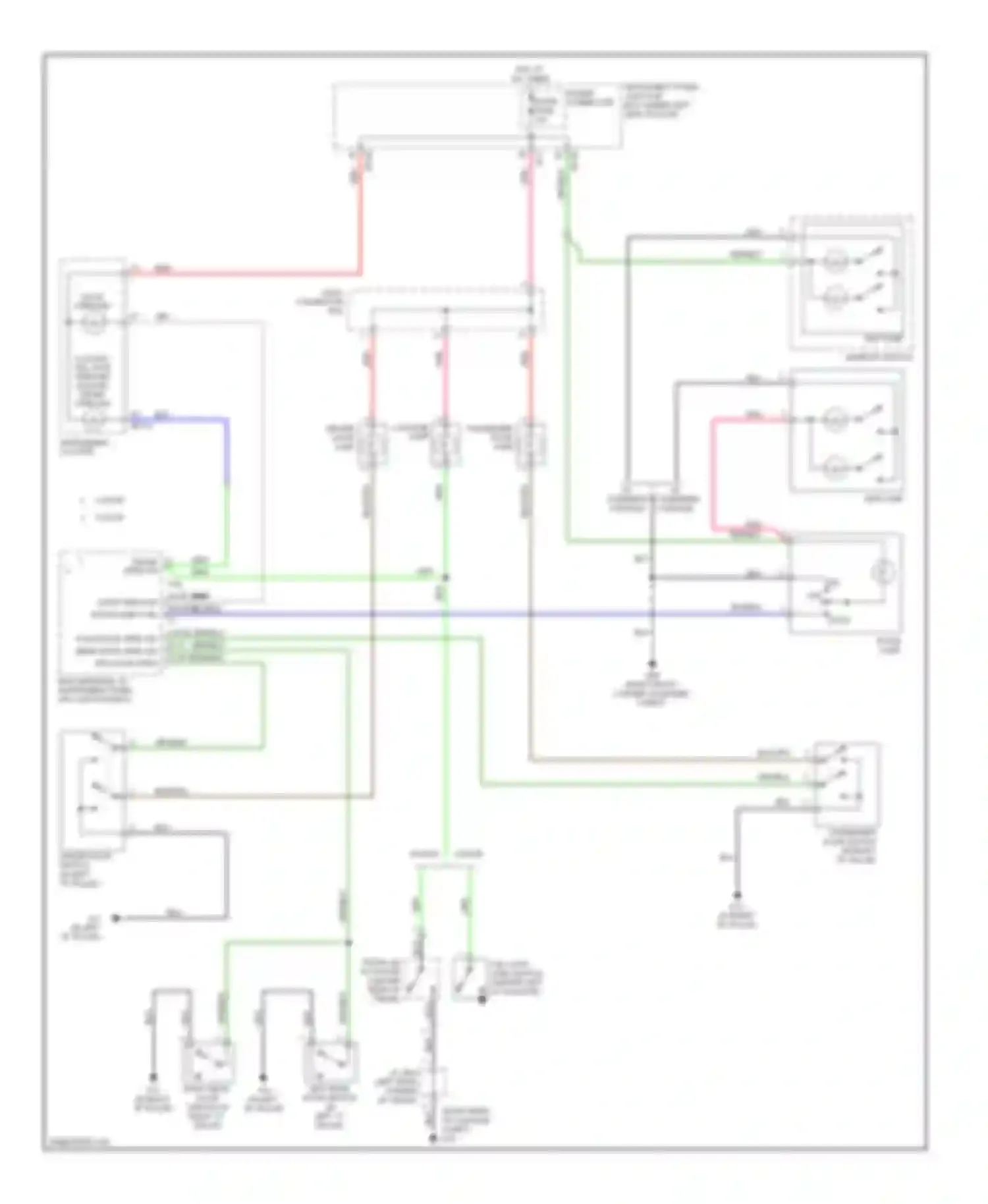 Wiring diagram door open ind room lamp ctrl for Kia Spectra I facelift 2 (2004-2011) (1 of 1)