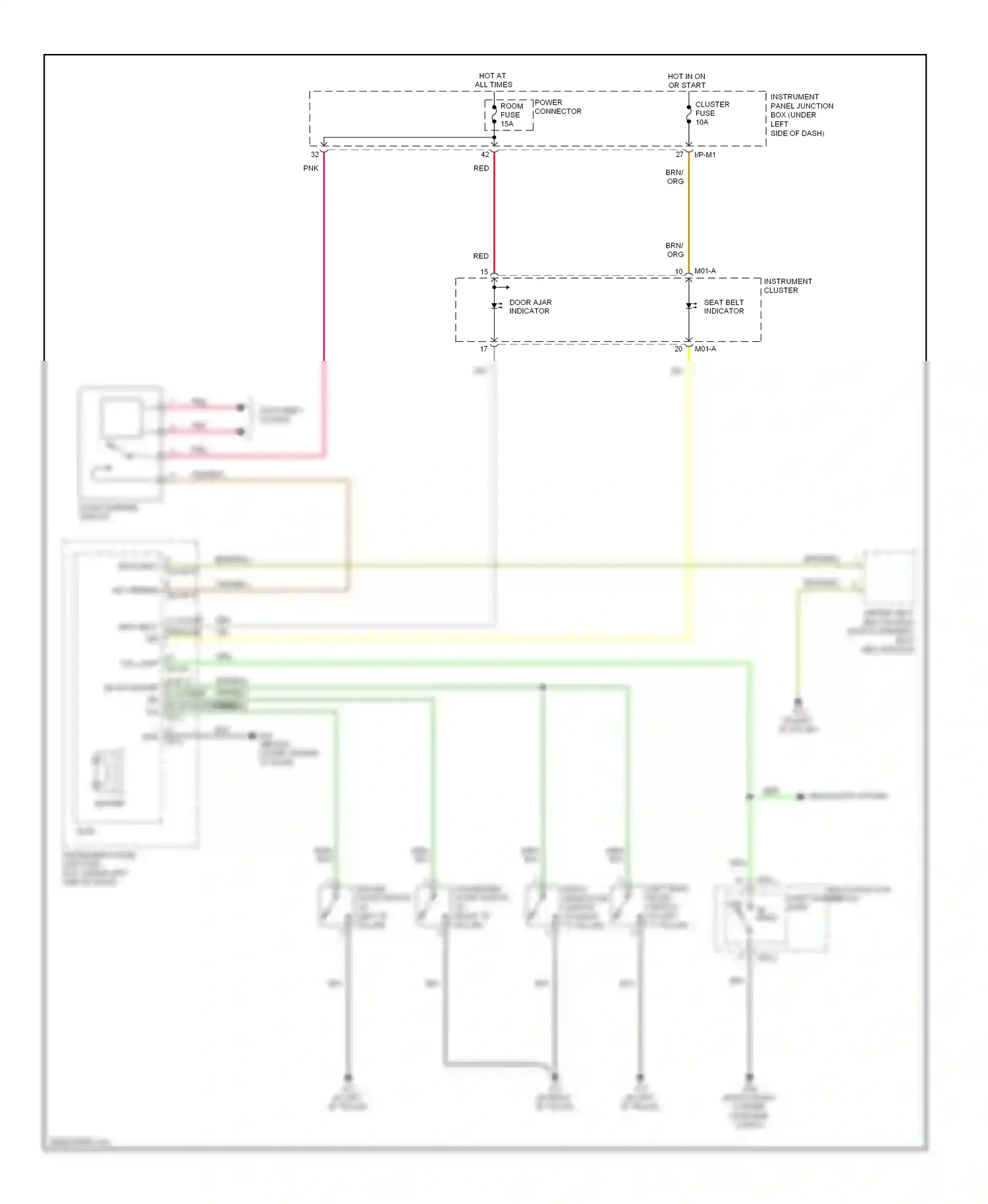 Kia Spectra I facelift 2 (2004-2011) off head wiring diagram  (1 of 2)