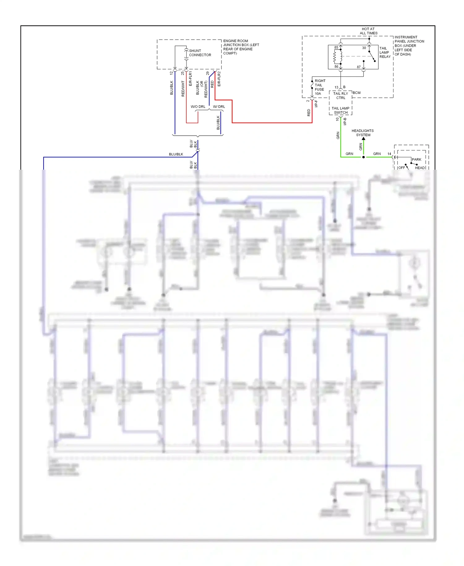 Kia Spectra I facelift 2 (2004-2011) off head wiring diagram  (2 of 2)