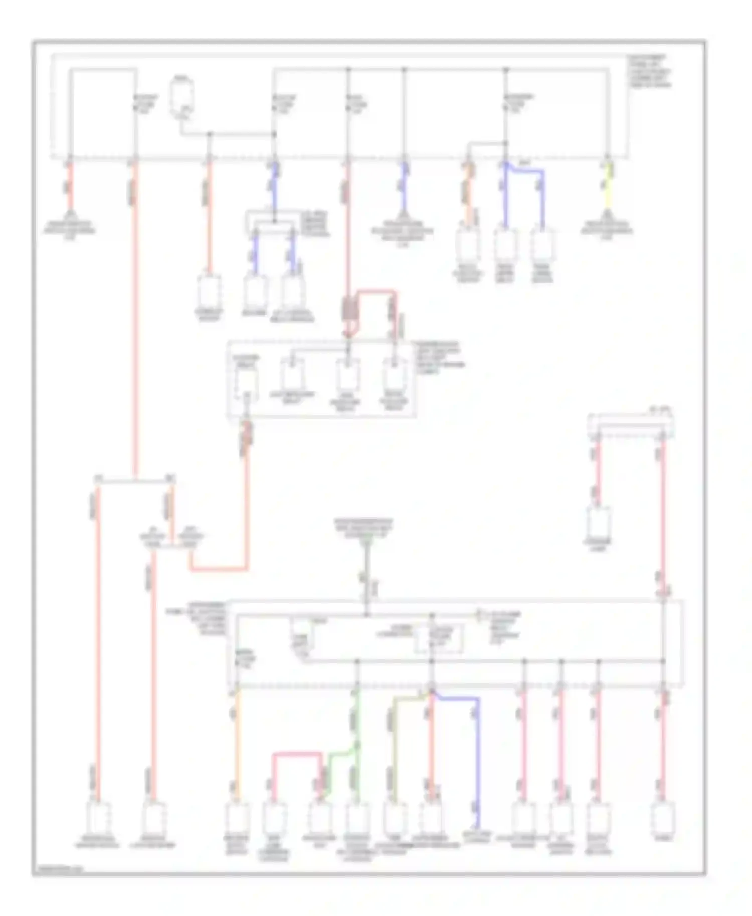 Wiring diagram power connector room fuse for Kia Spectra I facelift 2 (2004-2011) (5 of 8)