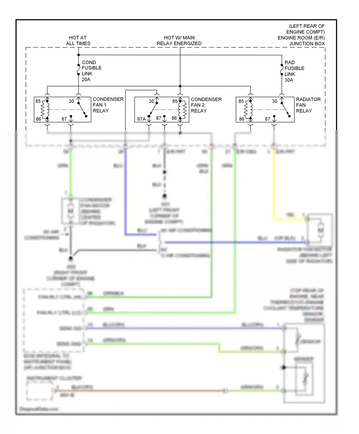 Kia Spectra I facelift 2 (2004-2011) sensor wiring diagram  (1 of 2)