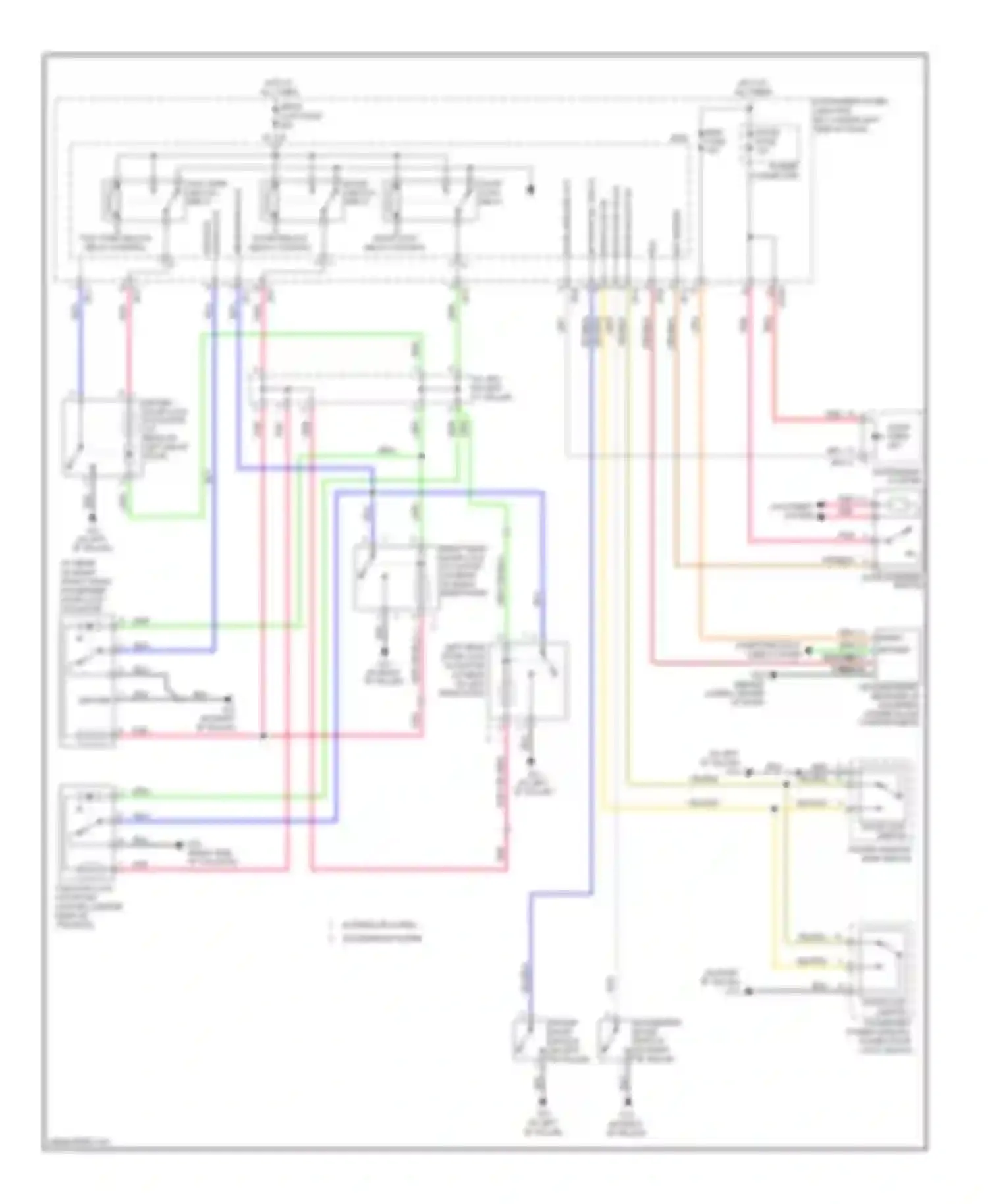 Wiring diagram two turn unlock relay for Kia Spectra I facelift 2 (2004-2011) (1 of 2)