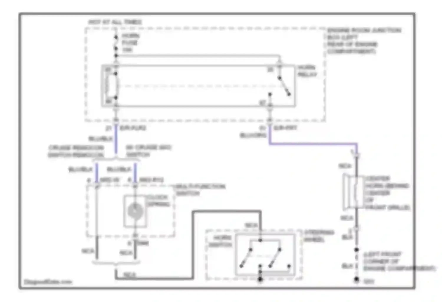 Wiring diagram w/ cruise w/o cruise remocon switch remocon switch for Kia Spectra I facelift 2 (2004-2011) (1 of 1)