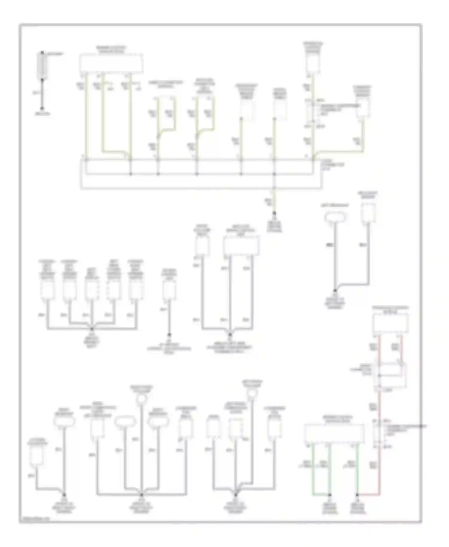 Spectra Kia I facelift (2001-2004): Ground distribution circuit (1 of 2)