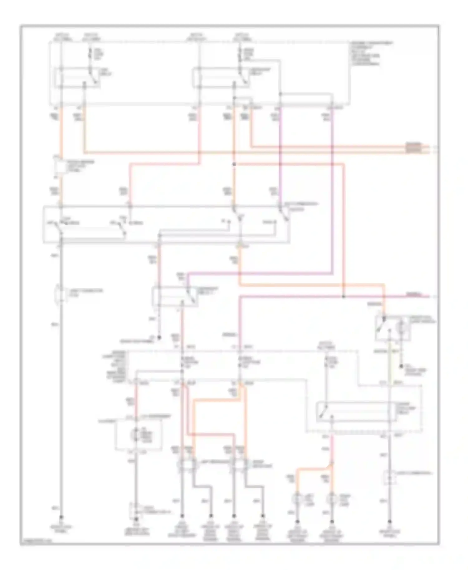 Spectra Kia I facelift (2001-2004): Headlight circuit, with drl (1 of 2)