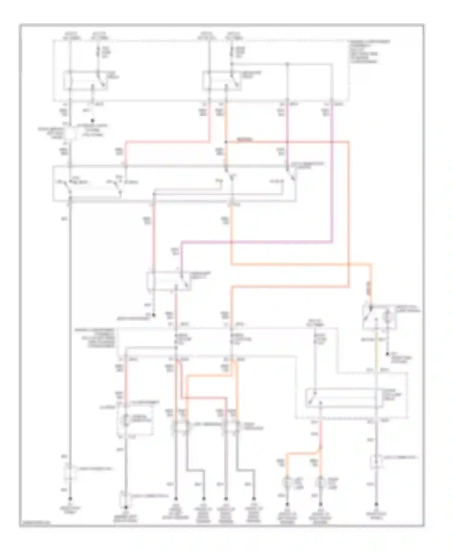 Spectra Kia I facelift (2001-2004): Headlight circuit, without drl