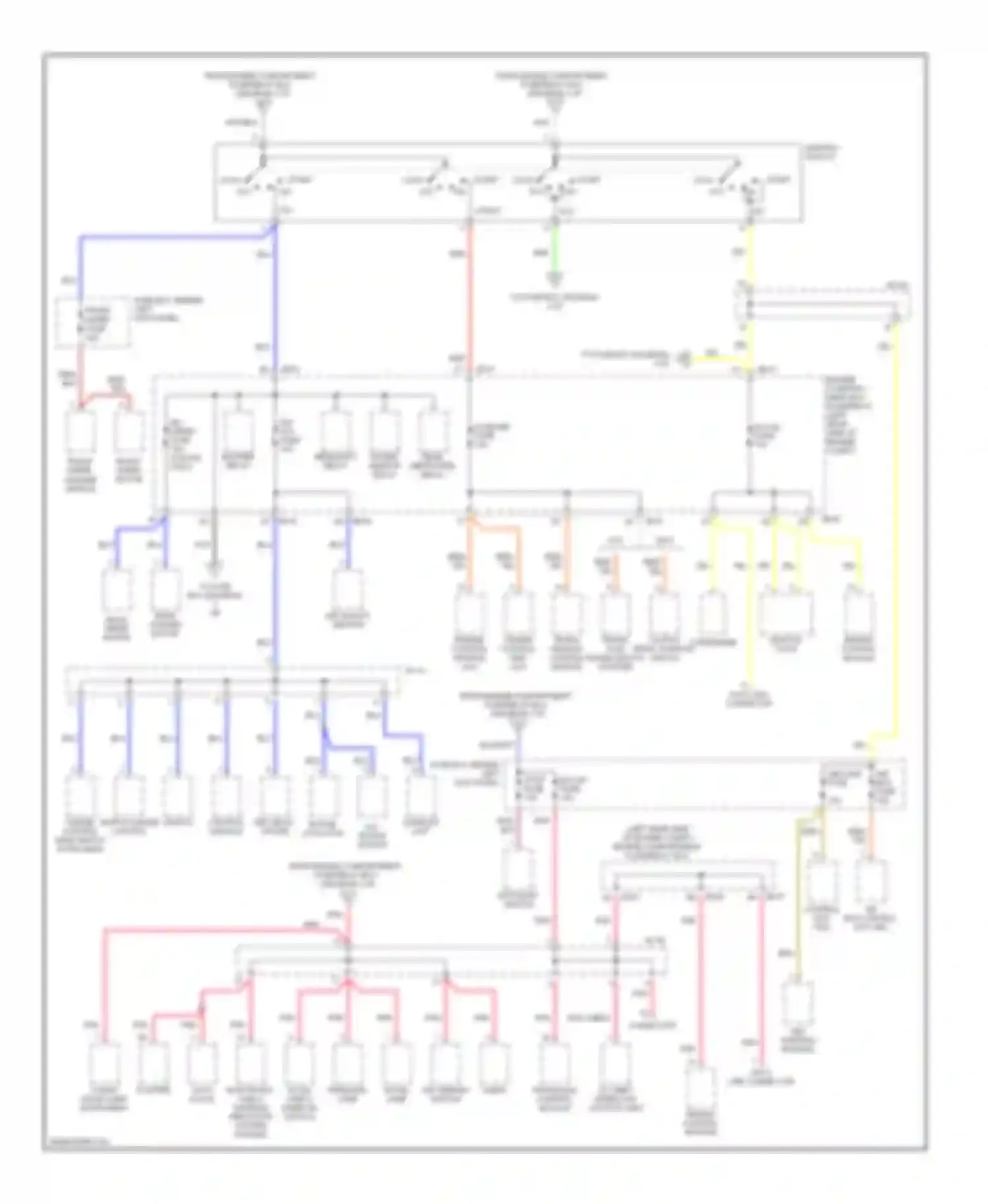Spectra Kia I facelift (2001-2004): Power distribution circuit (2 of 3)