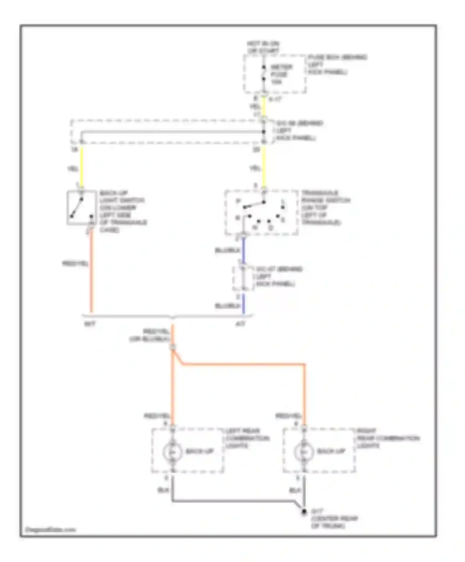 Wiring diagram back-up for Kia Spectra I facelift (2001-2004) (1 of 2)