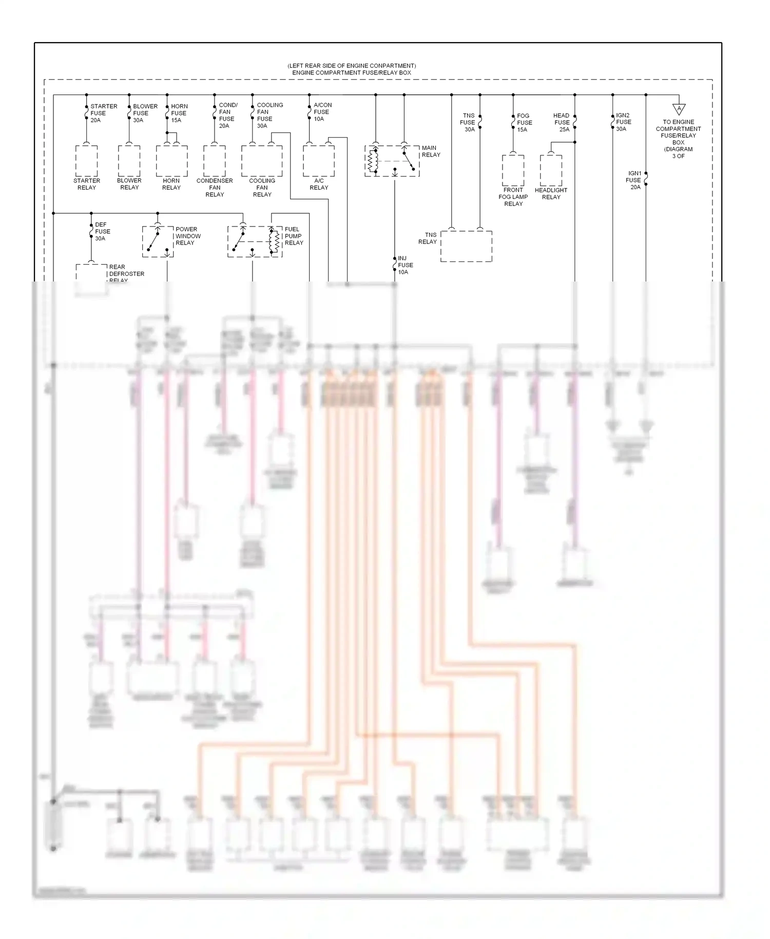 Wiring diagram blu for Kia Spectra I facelift (2001-2004) (15 of 25)