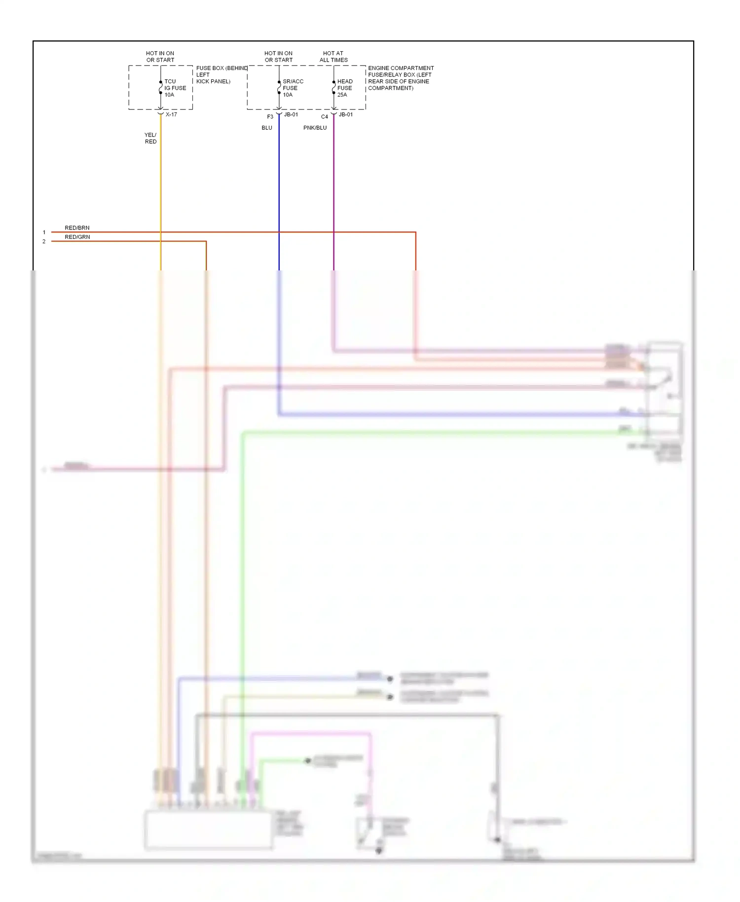 Wiring diagram blu for Kia Spectra I facelift (2001-2004) (12 of 25)