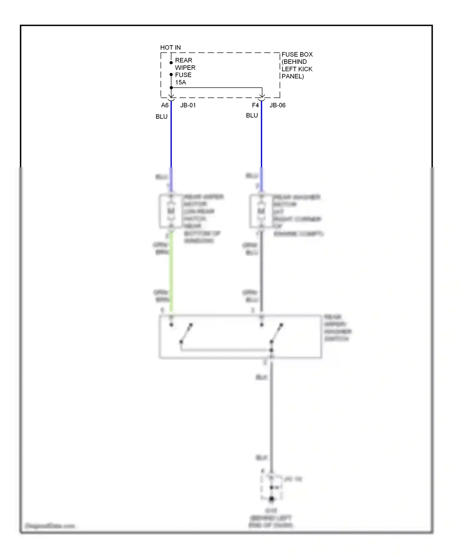 Wiring diagram blu for Kia Spectra I facelift (2001-2004) (23 of 25)