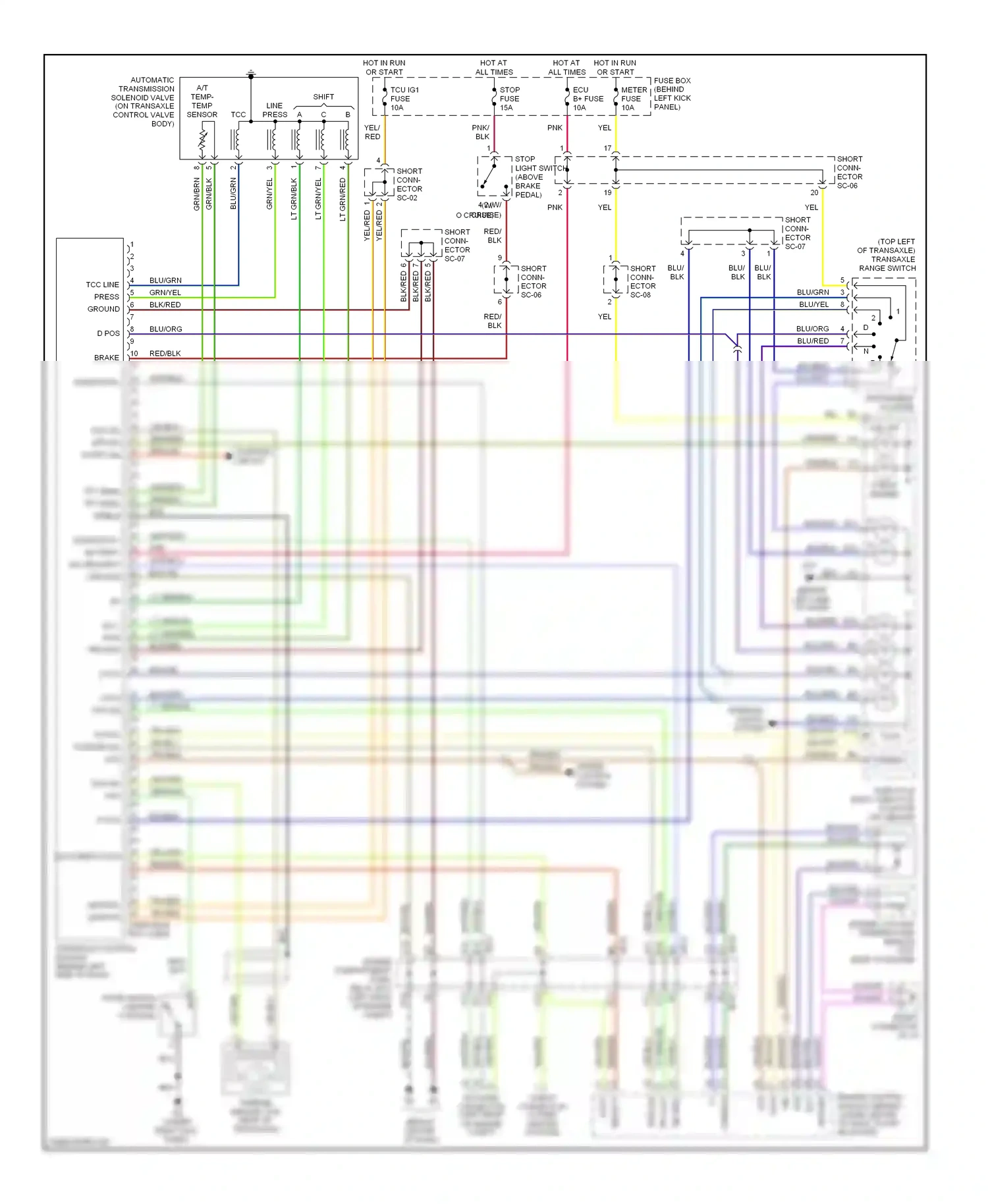 Wiring diagram blu for Kia Spectra I facelift (2001-2004) (21 of 25)