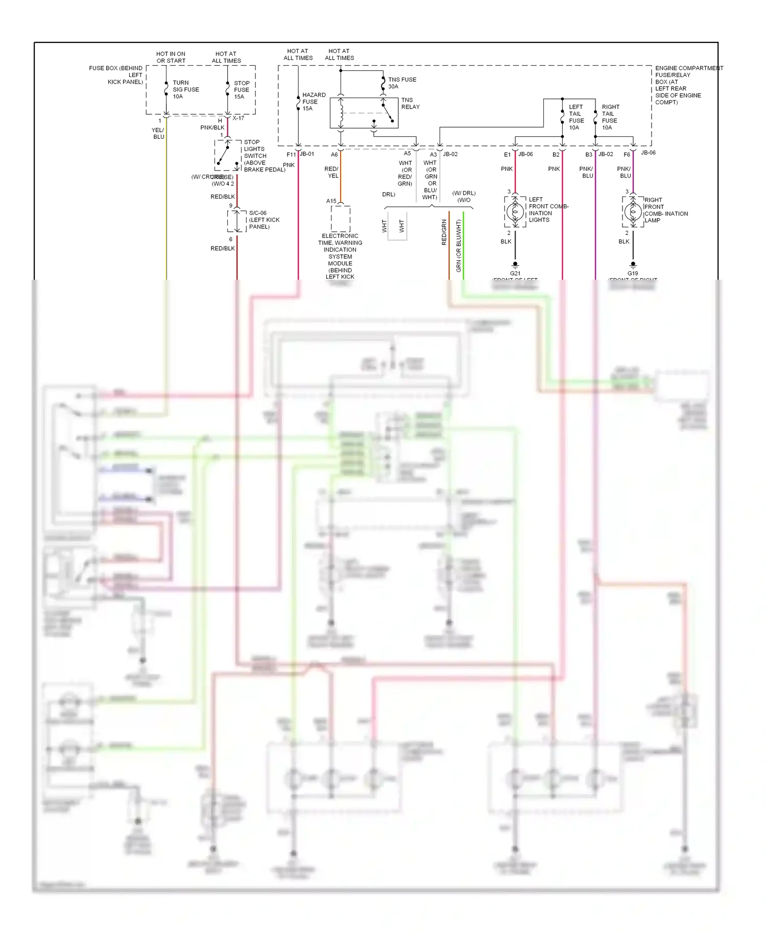 Kia Spectra I facelift (2001-2004) high mount stop light wiring diagram  (1 of 3)