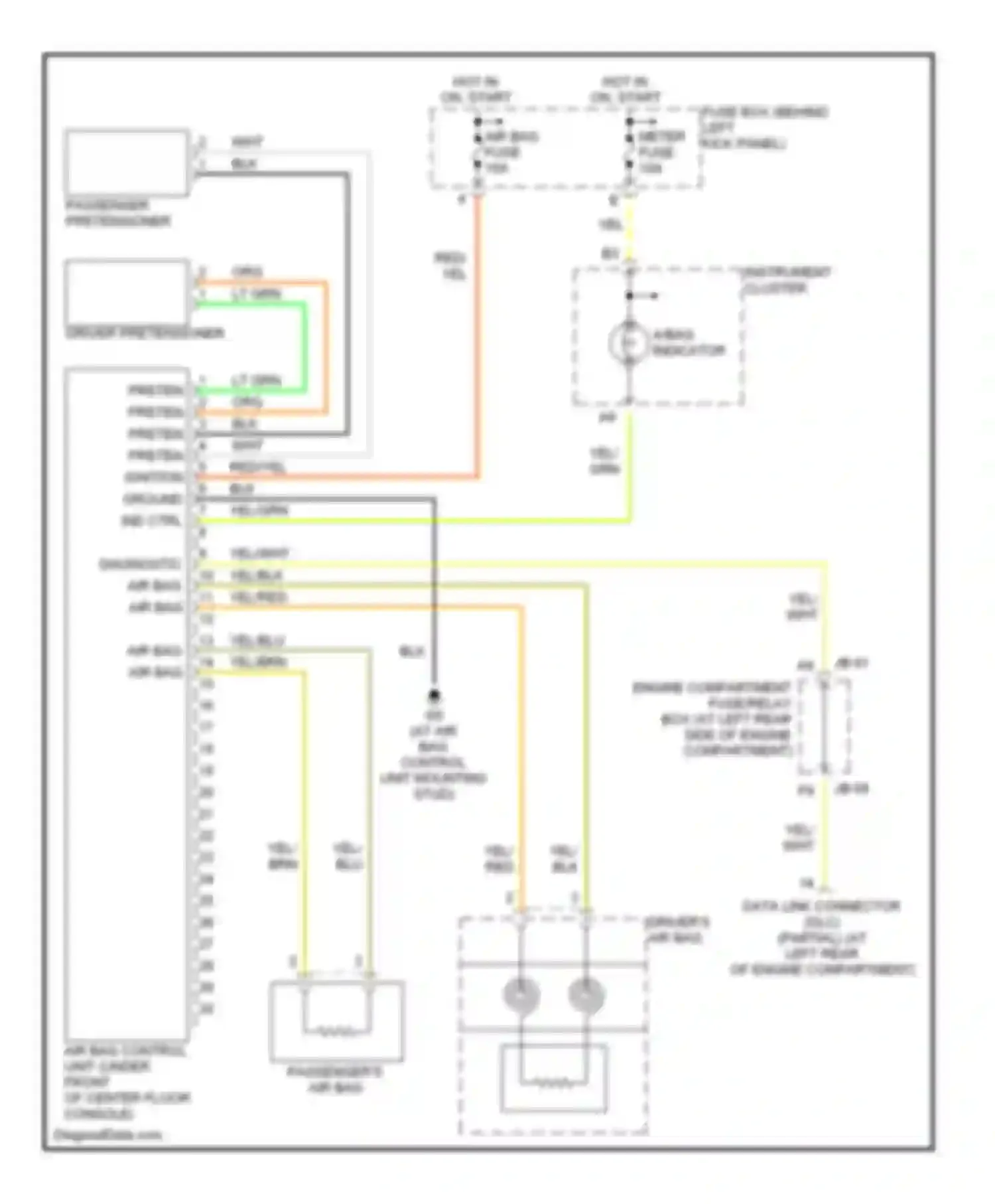 Wiring diagram jb-01 for Kia Spectra I facelift (2001-2004) (24 of 25)